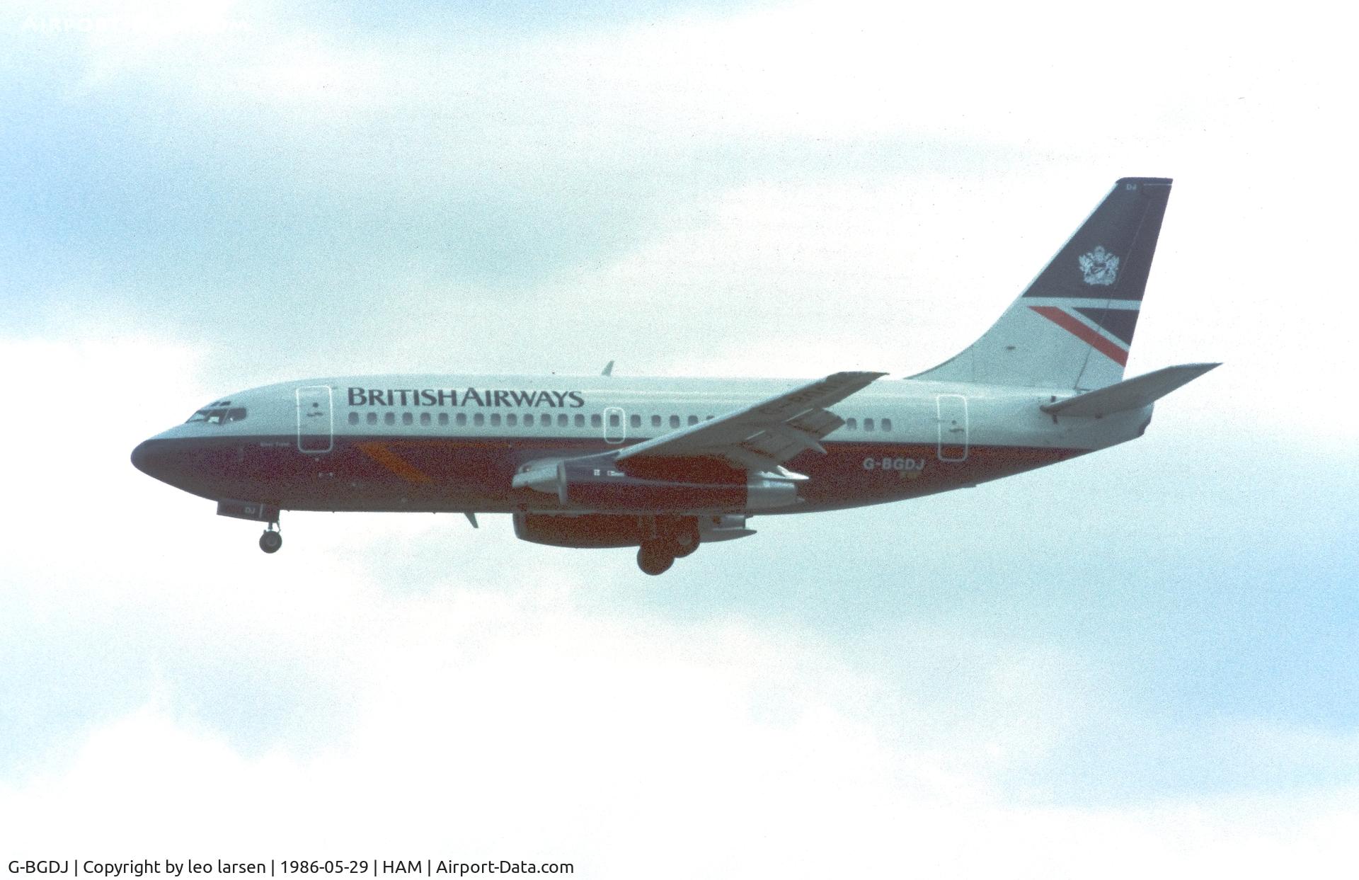 G-BGDJ, 1980 Boeing 737-236 C/N 21799, Hamburg 29.5.1986