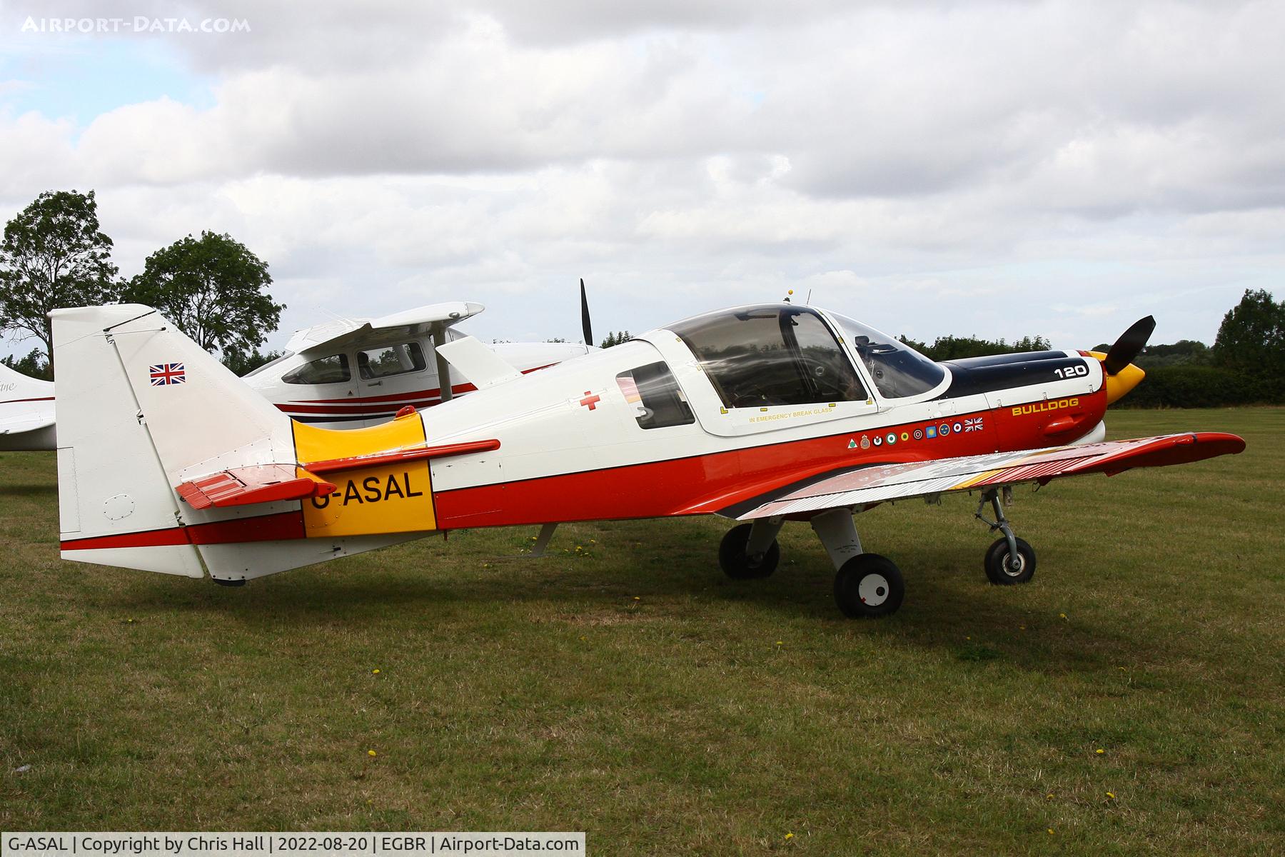 G-ASAL, 1973 Scottish Aviation Bulldog Series 120 Model 124 C/N BH120/239, Breighton
