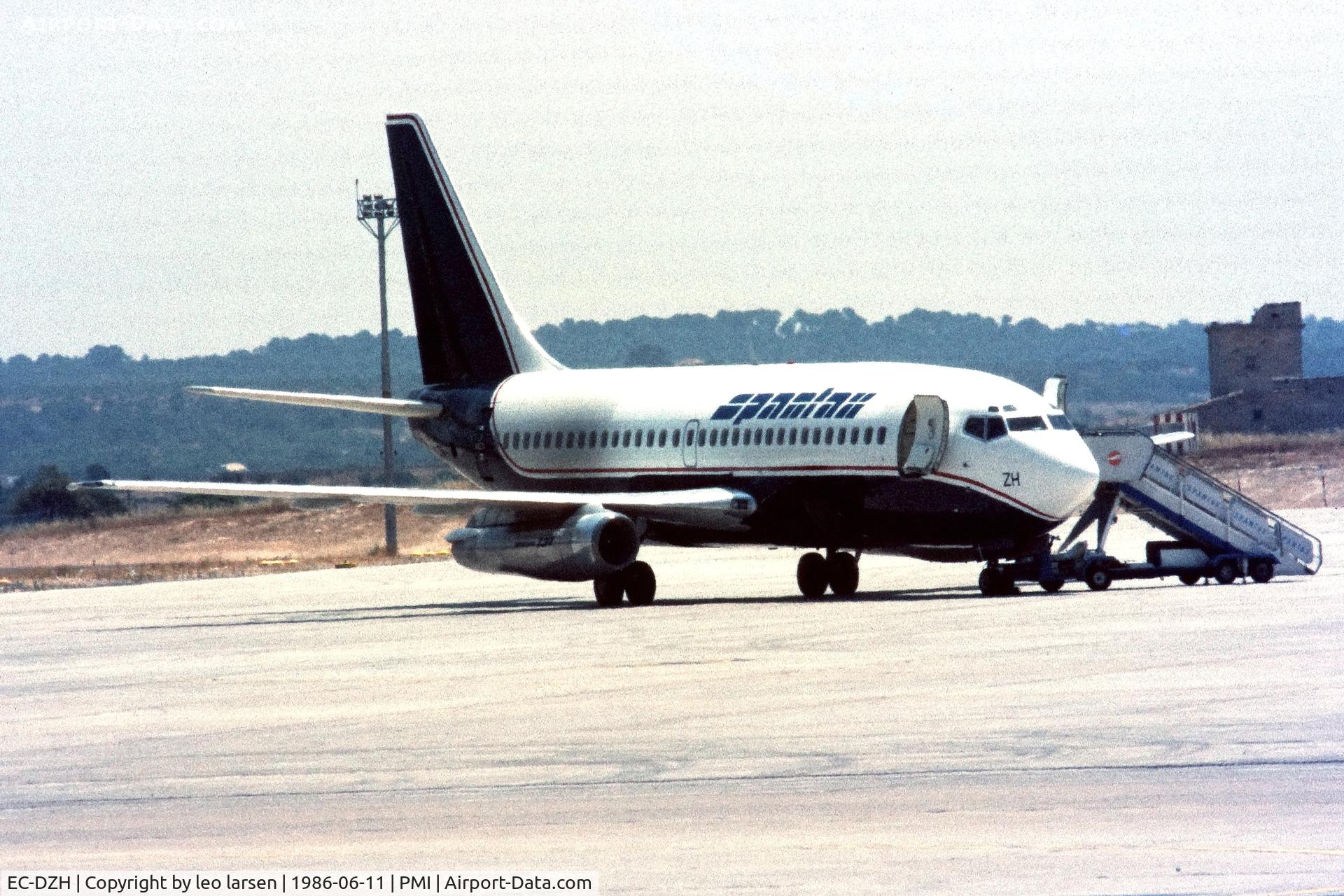 EC-DZH, 1970 Boeing B-737-2H4 C/N 20336, Palme de Mallorca 11.6.1986