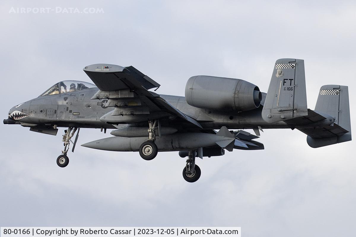 80-0166, 1980 Fairchild Republic A-10A Thunderbolt II C/N A10-0516, Landing