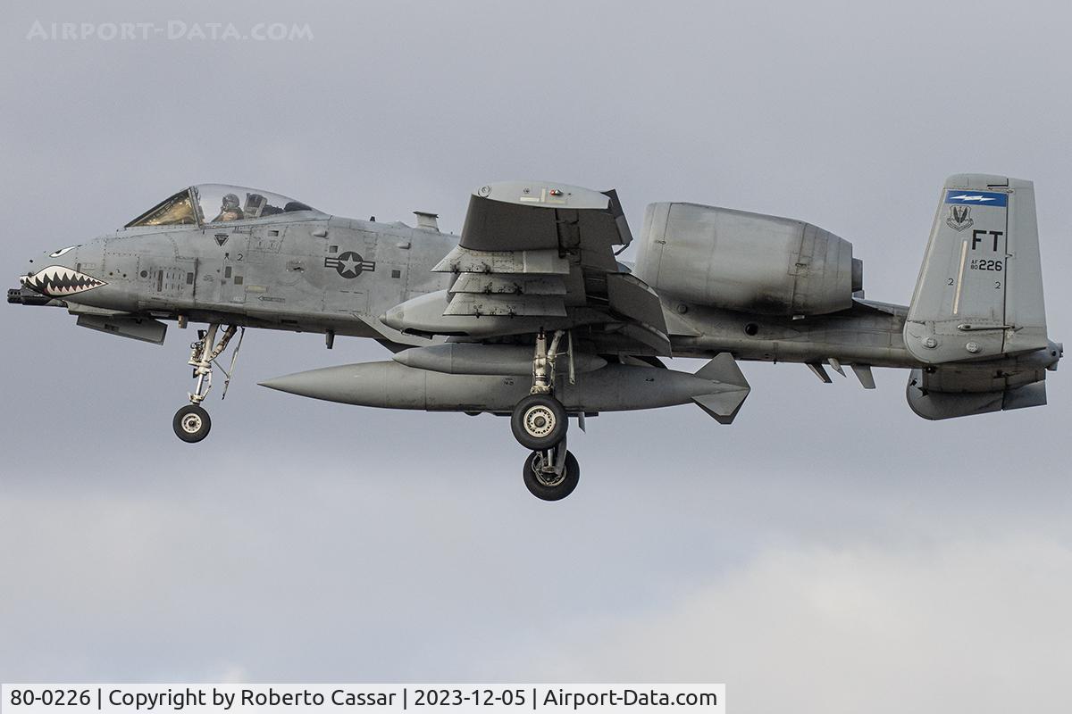 80-0226, 1980 Fairchild Republic A-10A Thunderbolt II C/N A10-0576, Landing