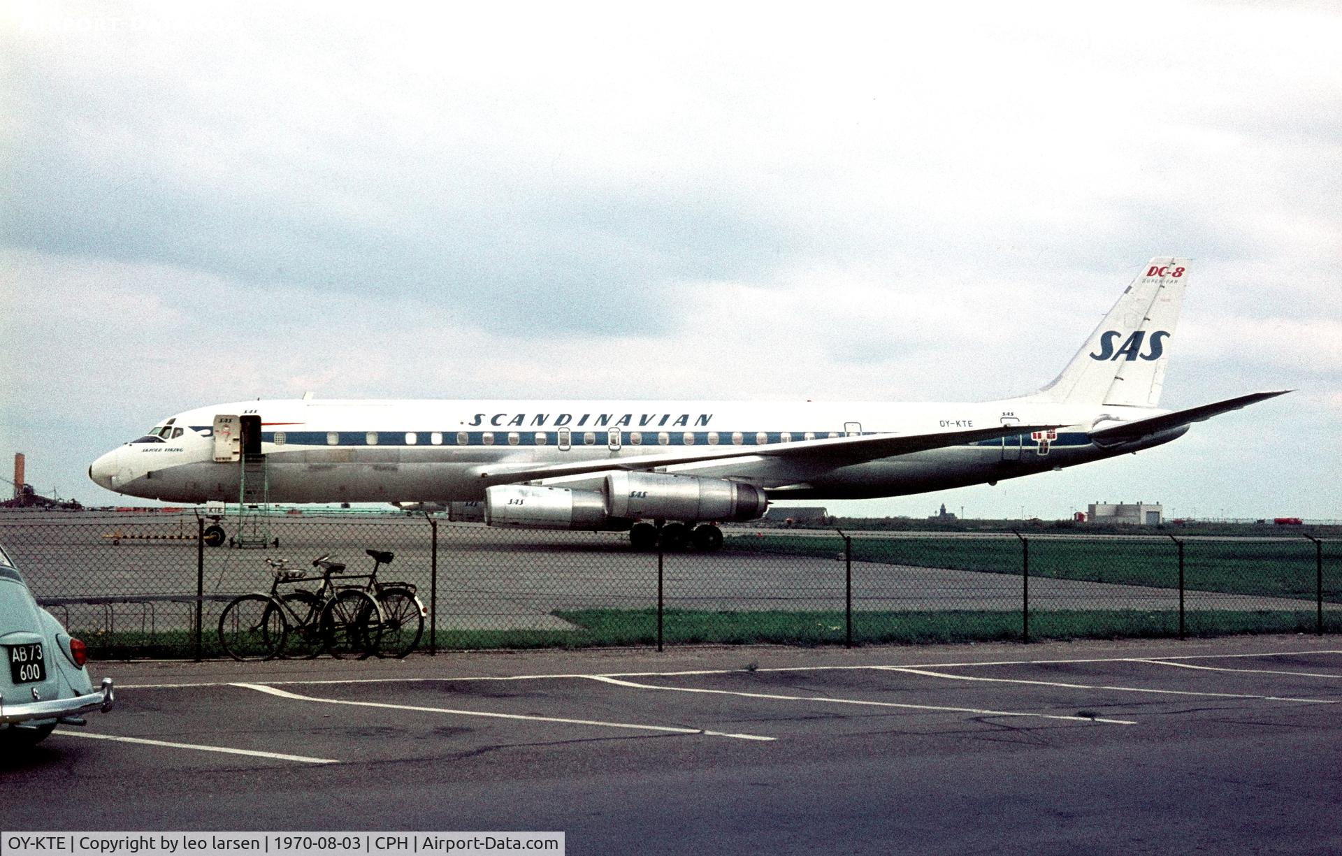 OY-KTE, 1968 Douglas DC-8-62F C/N 45922, Copenhagen 3.8.1970