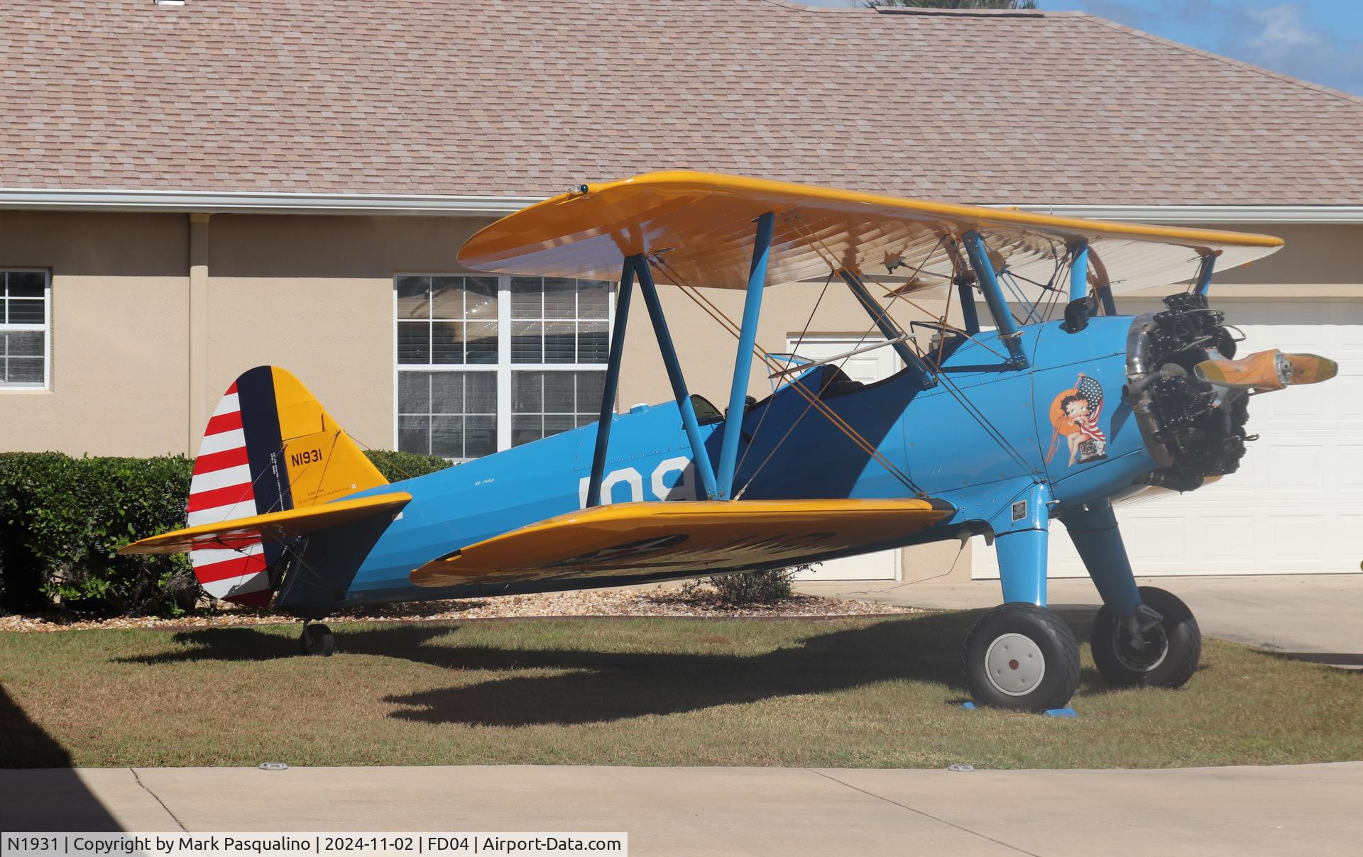 N1931, 1943 Boeing A75N1(PT17) C/N 75-8777, Stearman