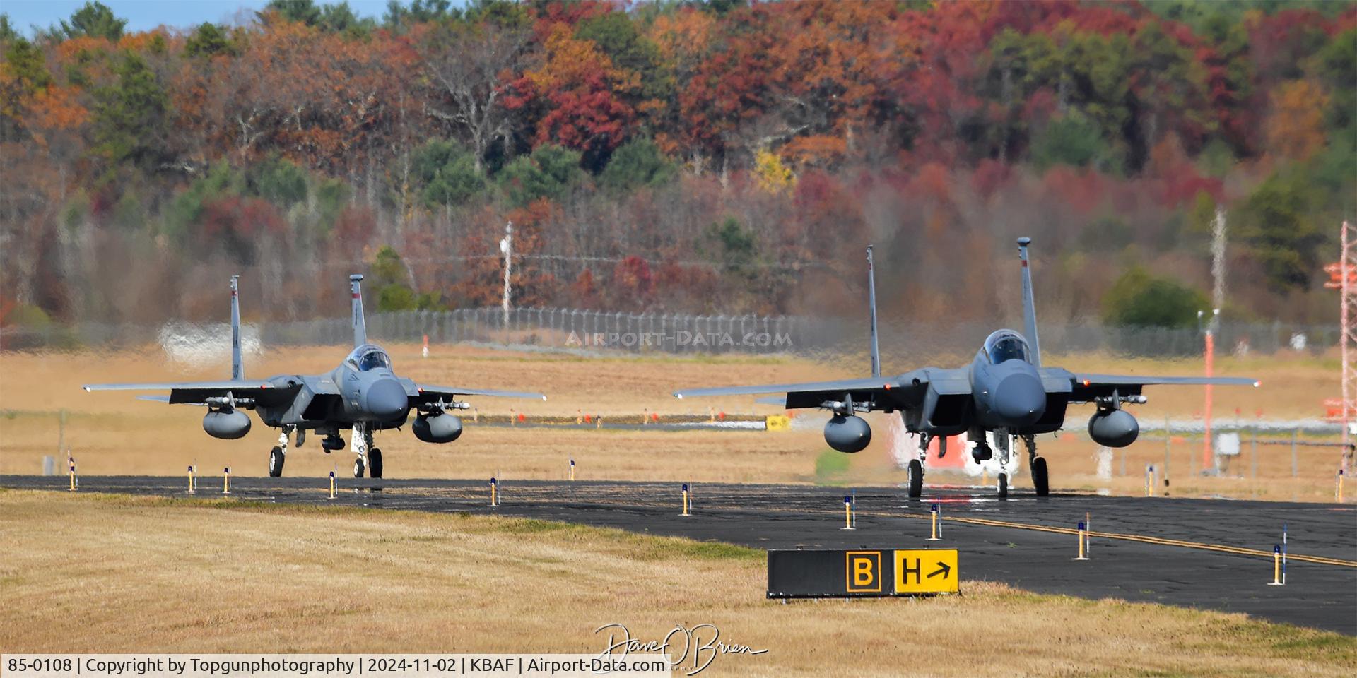 85-0108, McDonnell Douglas F-15C Eagle C/N 0962/C350, NOBLE flight taxiing for their afternoon sortie