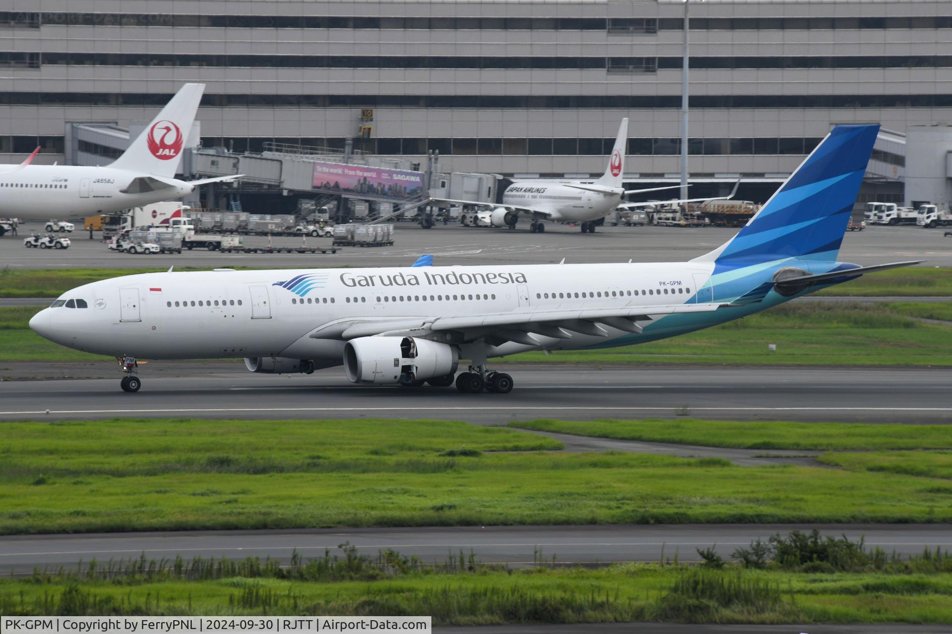 PK-GPM, 2011 Airbus A330-243 C/N 1214, Garuda A332 landing in HND