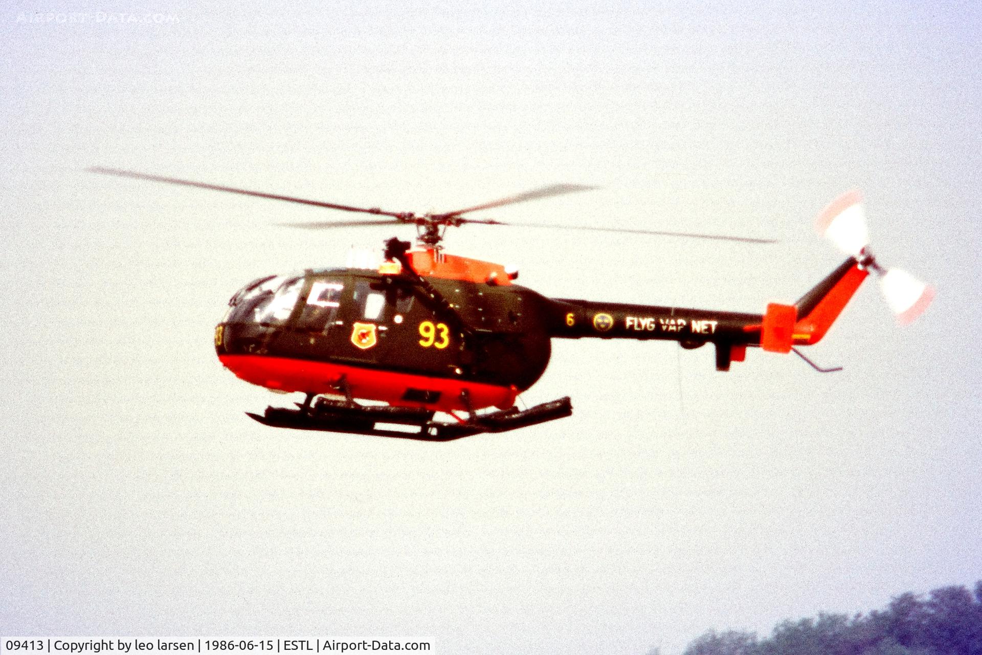 09413, 1985 Bölkov BO -105 CBS C/N S-722, Ljungbyhed Air Show 15.6.1986