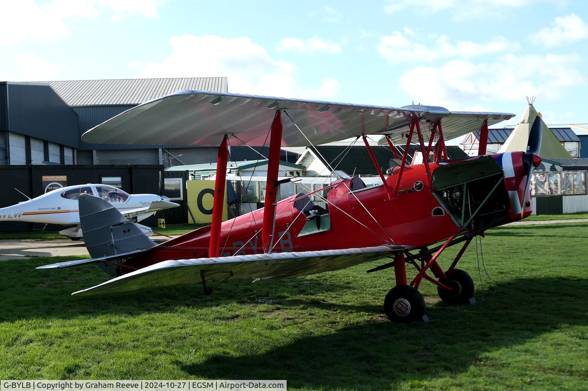 G-BYLB, 1940 De Havilland DH-82A Tiger Moth II C/N 83286, Parked at Beccles.