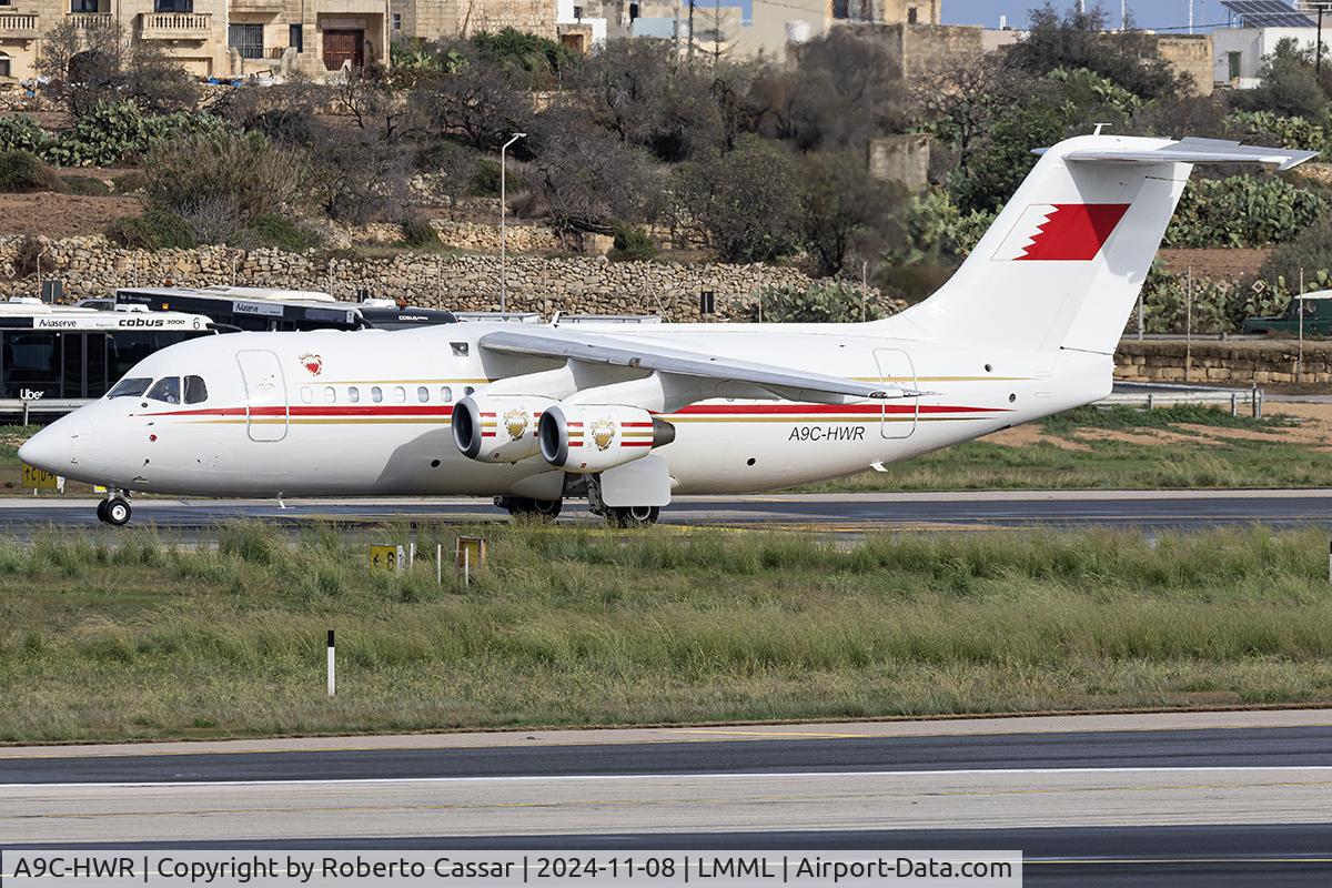 A9C-HWR, 1997 British Aerospace Avro 146-RJ85 C/N E.2306, Entering Park 9