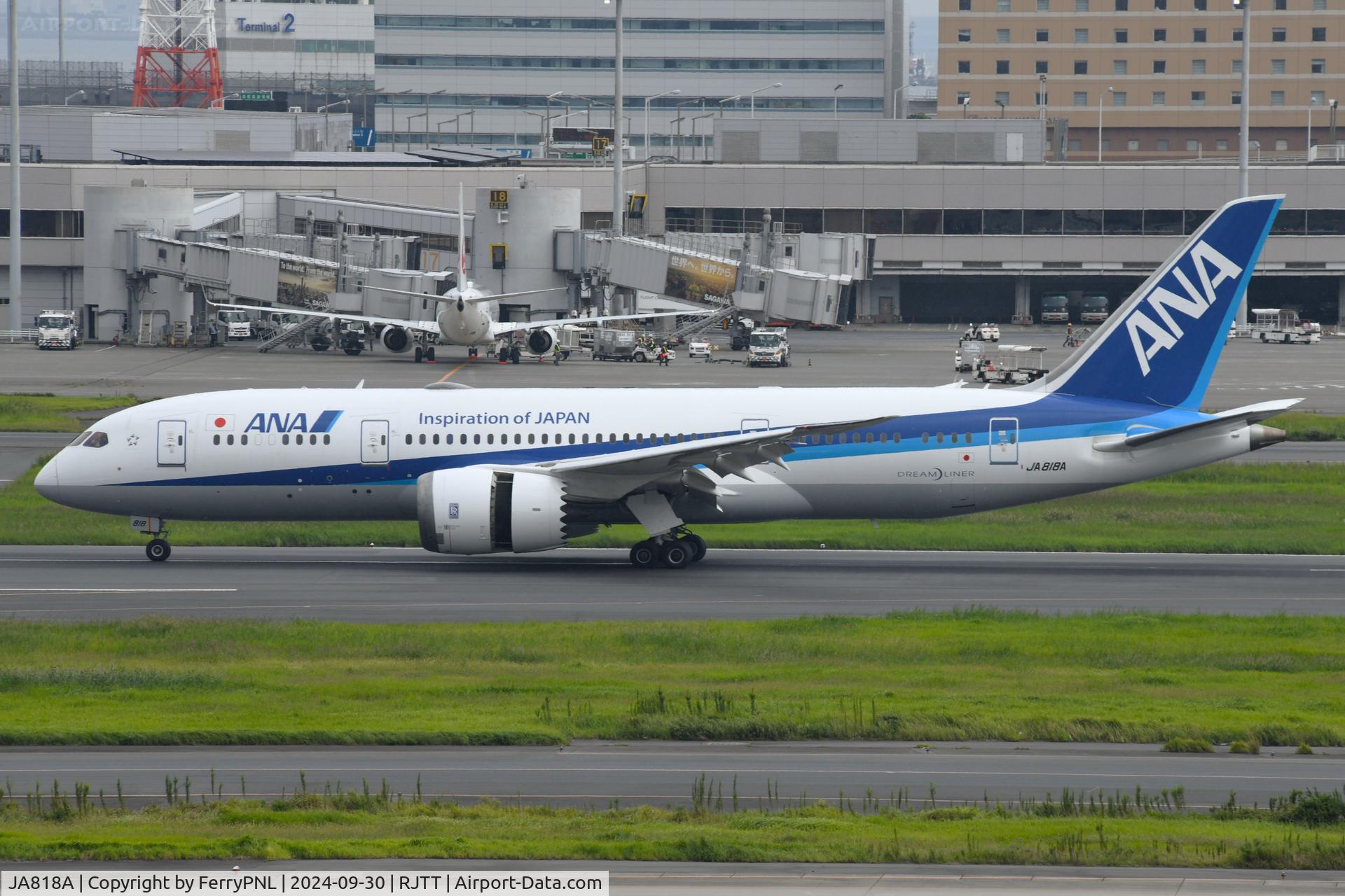JA818A, 2012 Boeing 787-8 Dreamliner C/N 42243, B788 of ANA arriving