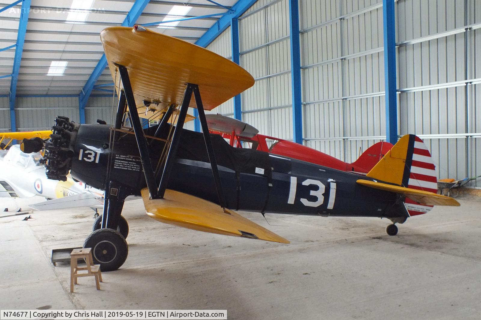 N74677, 1943 Boeing A75N1(PT17) C/N 75-7875, Enstone