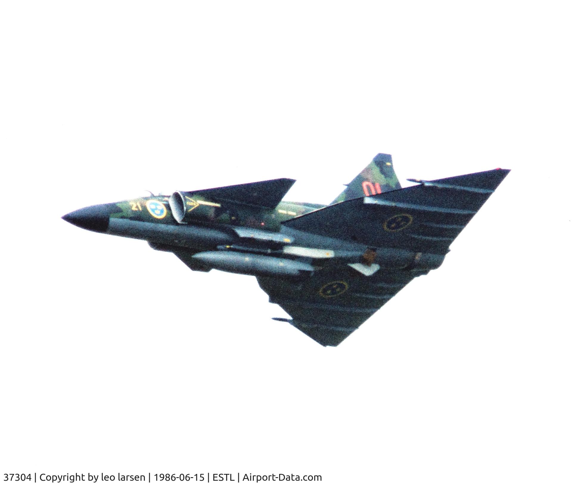 37304, 1979 Saab JA 37 Viggen C/N 37304, Ljungbyhed F.5 15.6.1986