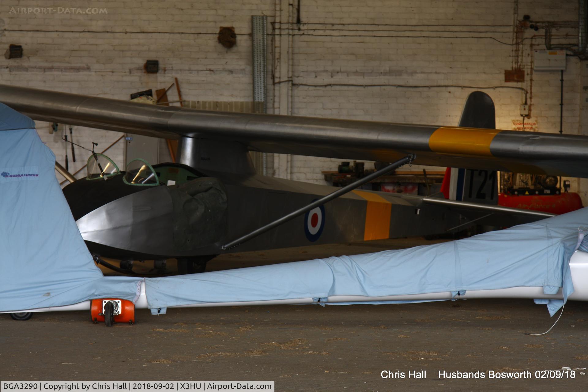 BGA3290, 1949 Slingsby T-21B Sedbergh TX.1 C/N MHL.007, Husbands Bosworth