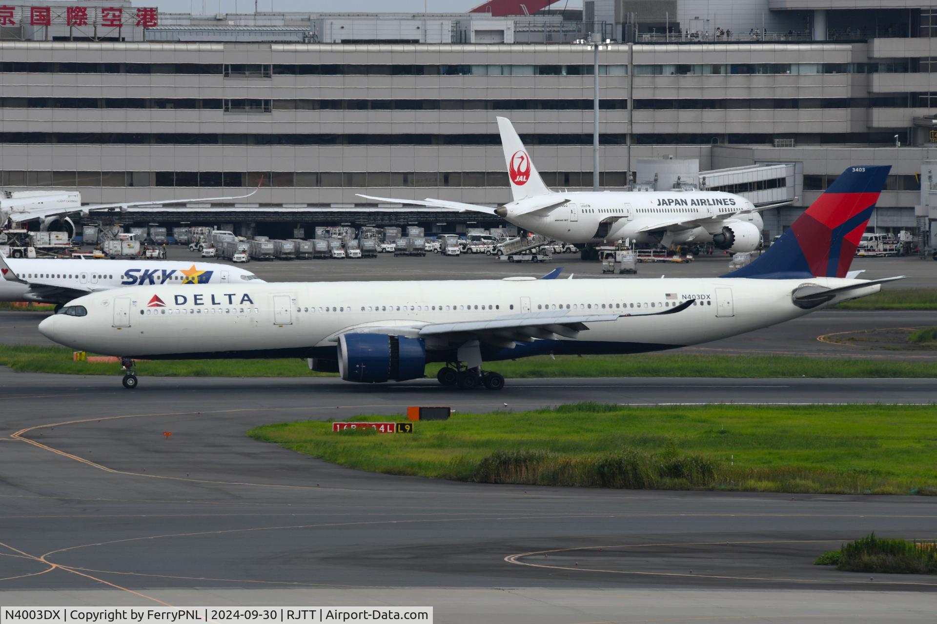 N4003DX, 2019 Airbus A330-941 C/N 1931, Delta A339 arriving in HND
