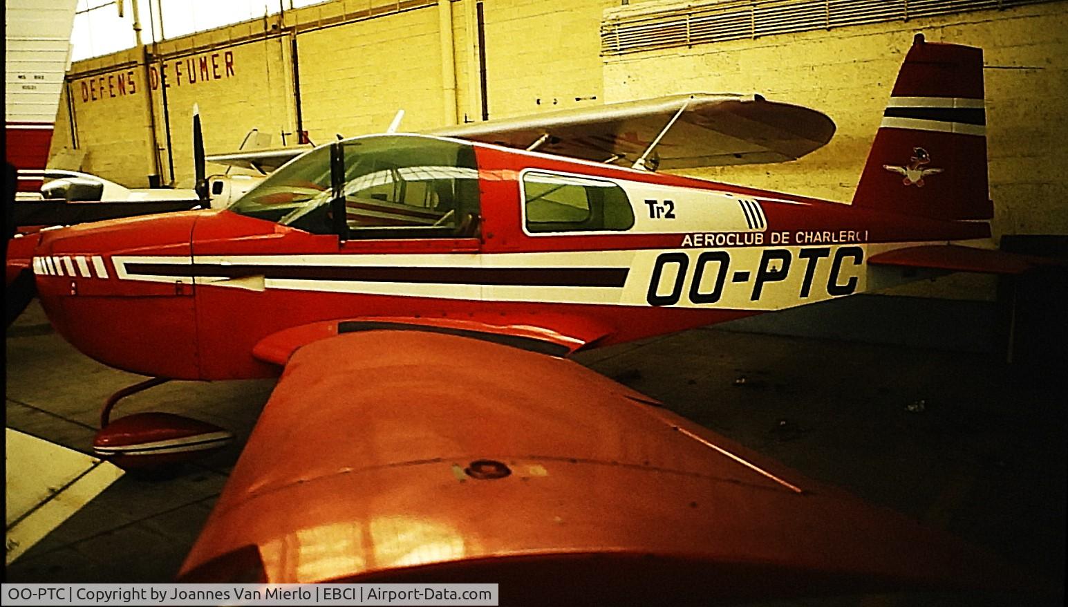OO-PTC, 1974 Grumman American AA-1B Trainer C/N AA5B-0466, ex-slide