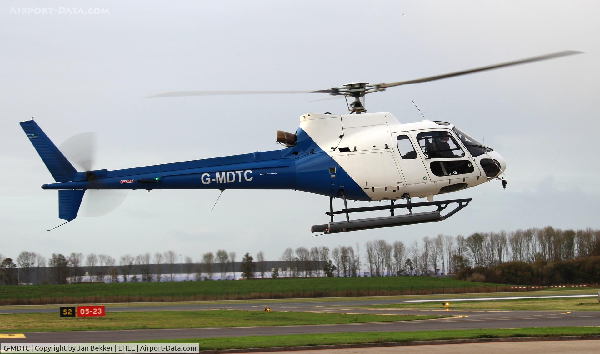 G-MDTC, 2015 Airbus Helicopters AS-350B-3 Ecureuil C/N 8172, Lelystad Airport. Arriving from the UK
