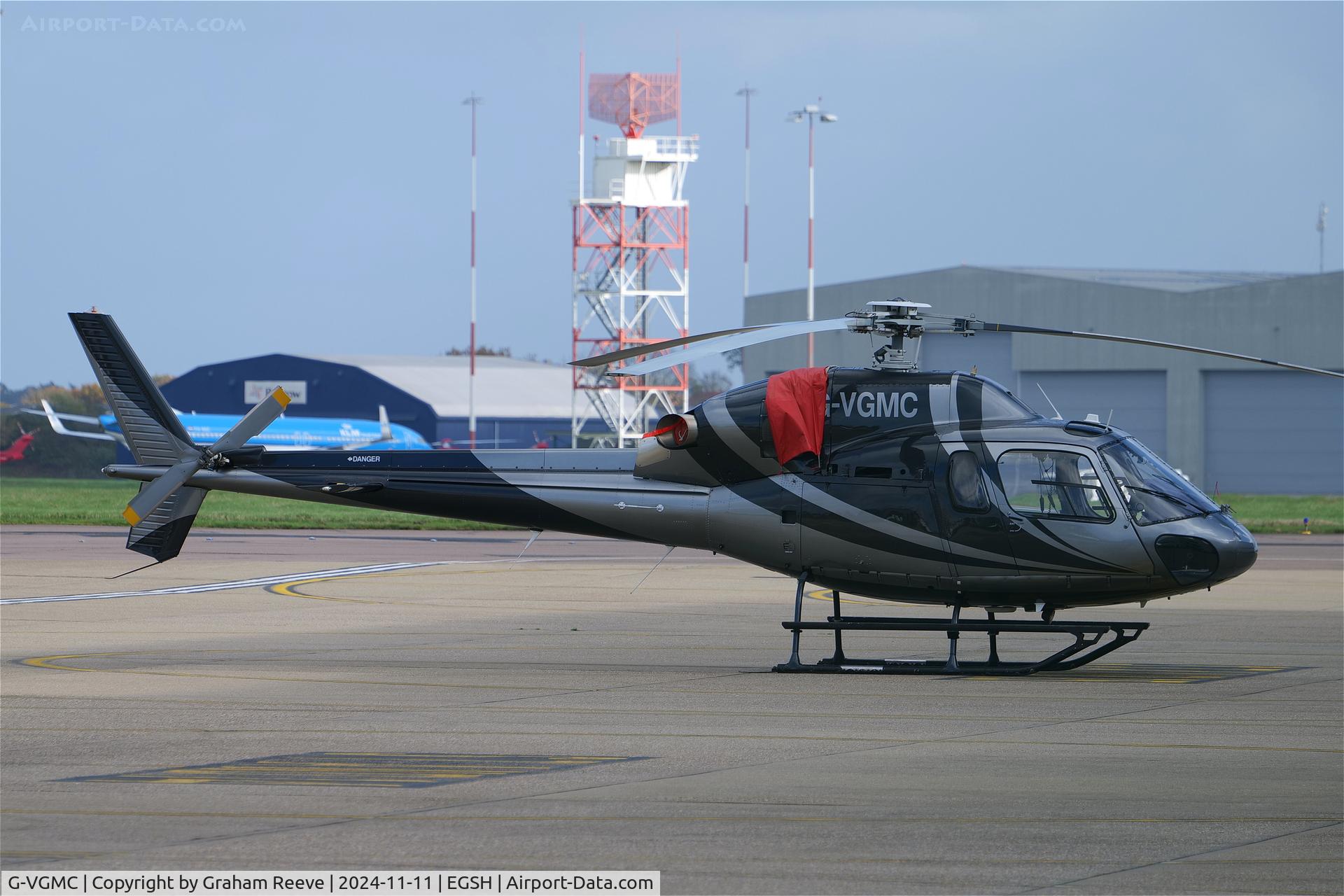 G-VGMC, 2001 Eurocopter AS-355N Ecureuil 2 C/N 5693, Parked at Norwich.