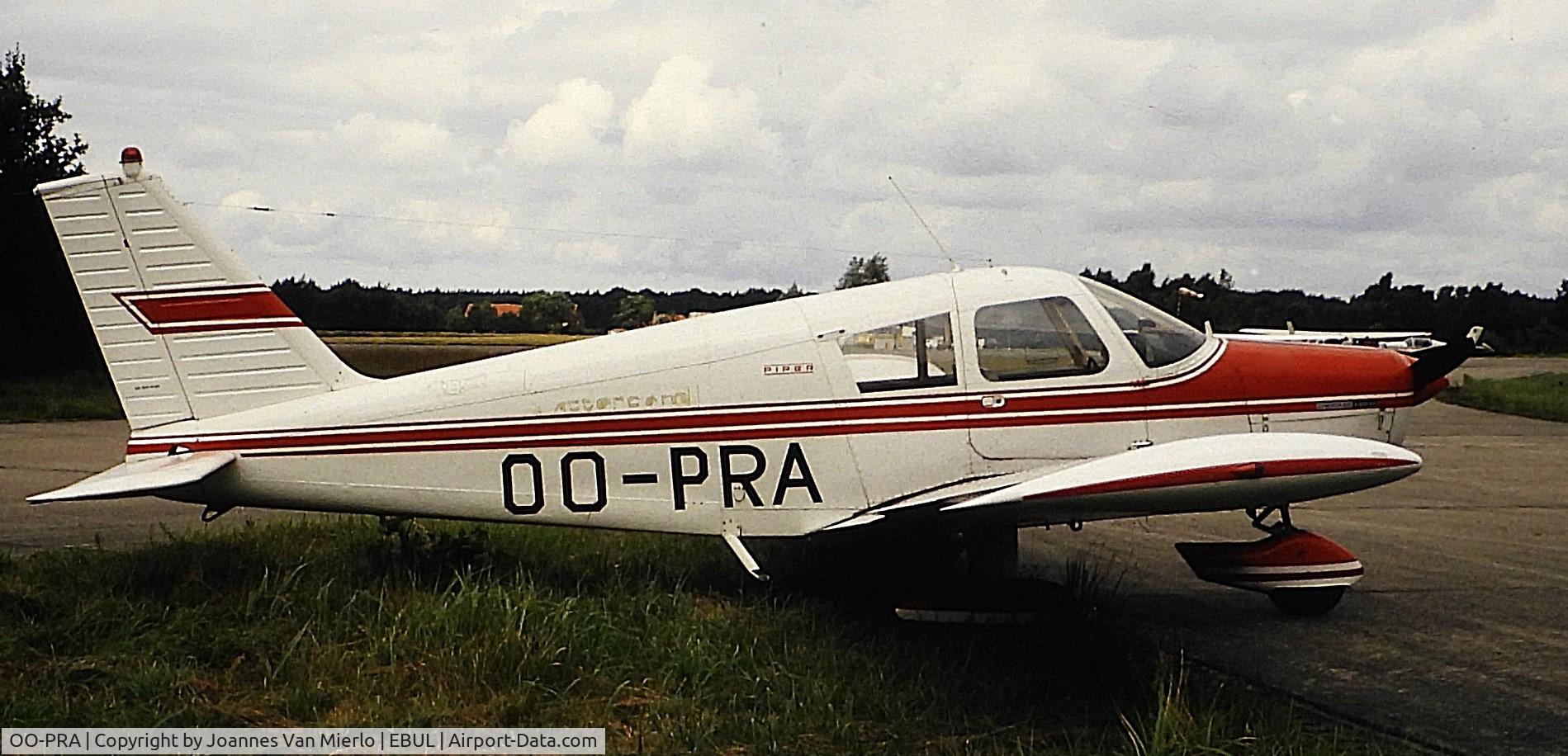 OO-PRA, 1972 Piper PA-28-140D C/N 28-7125218, ex-slide