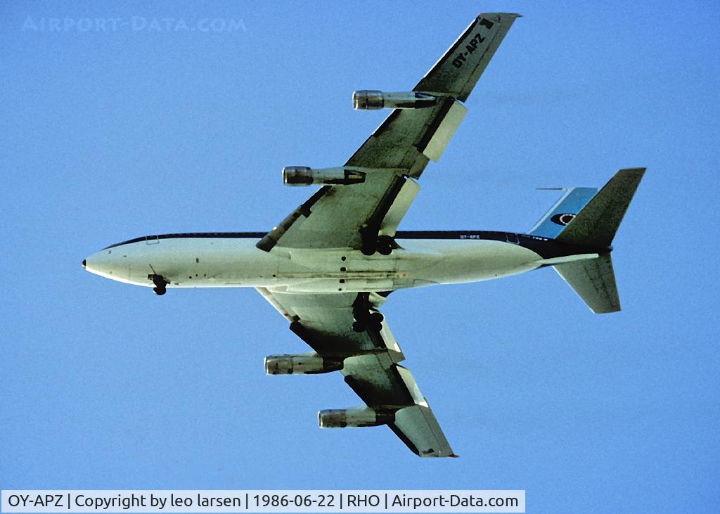 OY-APZ, 1961 Boeing 720-051B C/N 18384, Rhodos 22.6.1986