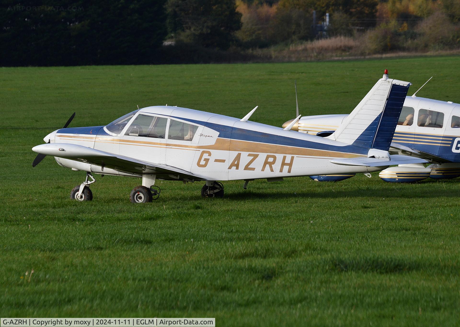 G-AZRH, 1971 Piper PA-28-140 Cherokee C/N 28-7125585, Piper Cherokee at White Waltham. 