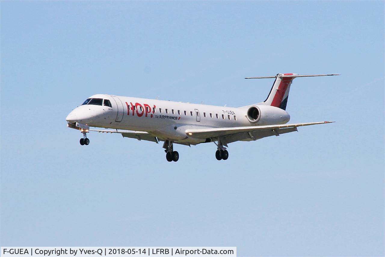 F-GUEA, 2000 Embraer EMB-145MP (ERJ-145MP) C/N 145342, Embraer EMB-145MP, On final rwy 25L, Brest-Bretagne airport (LFRB-BES)