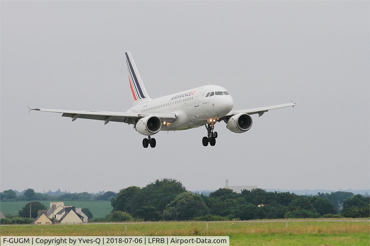 F-GUGM, 2006 Airbus A318-111 C/N 2750, Airbus A318-111, On final rwy 25L, Brest-Bretagne airport (LFRB-BES)