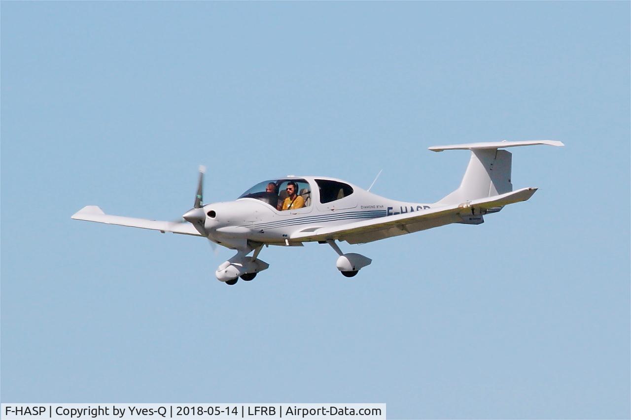 F-HASP, 2007 Diamond DA-40 Diamond Star C/N 40.281, Diamond DA-40 Diamond Star, Short approach rwy 25L, Brest-Bretagne airport (LFRB-BES)