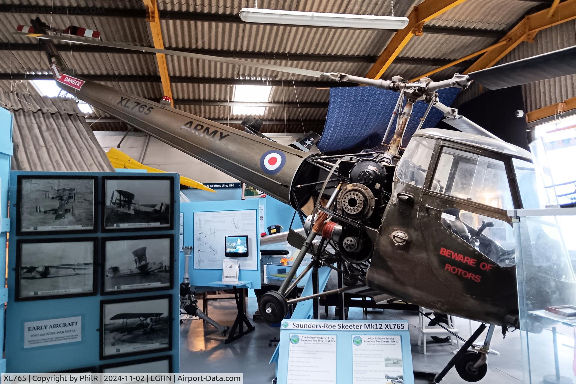 XL765, 1958 Saunders-Roe Skeeter AOP-12 C/N S2/5078, XL765 1959 Saro (Saunders-Roe) Skeeter AOP12 Sandown Airport 02.11.24