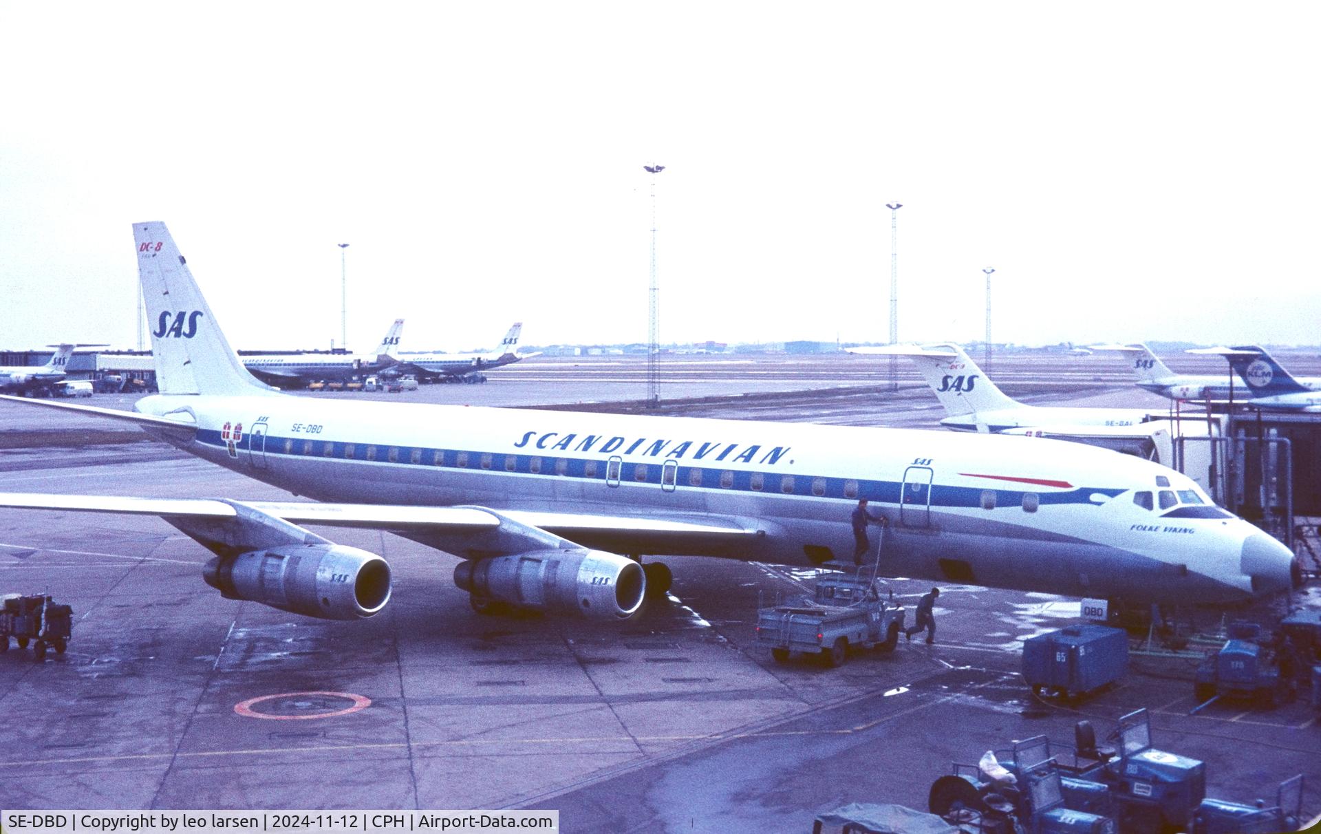 SE-DBD, 1965 Douglas DC-8-55 C/N 45753, Copenhagen 1970s