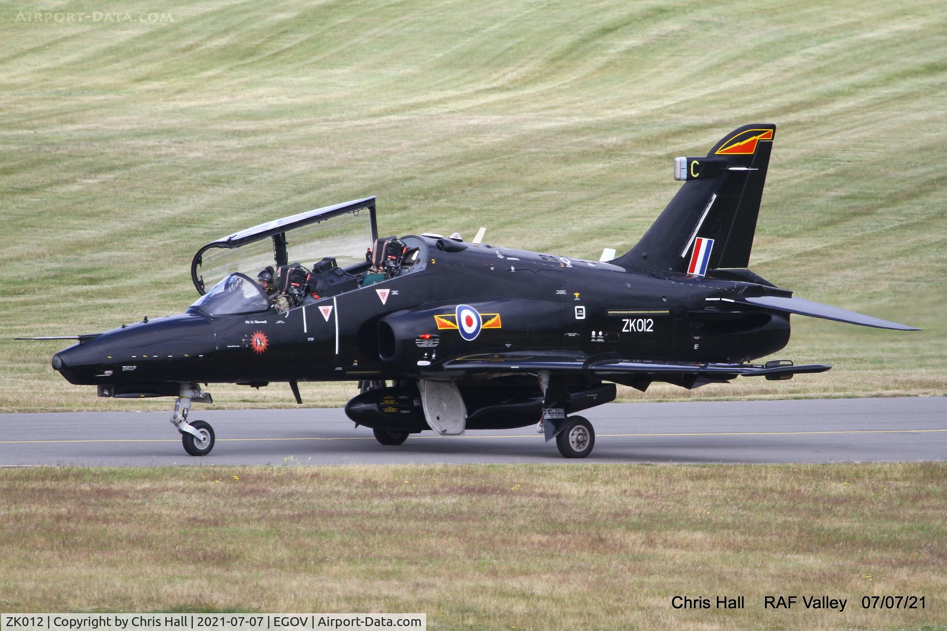 ZK012, 2008 British Aerospace Hawk T2 C/N RT003/1241, RAF Valley
