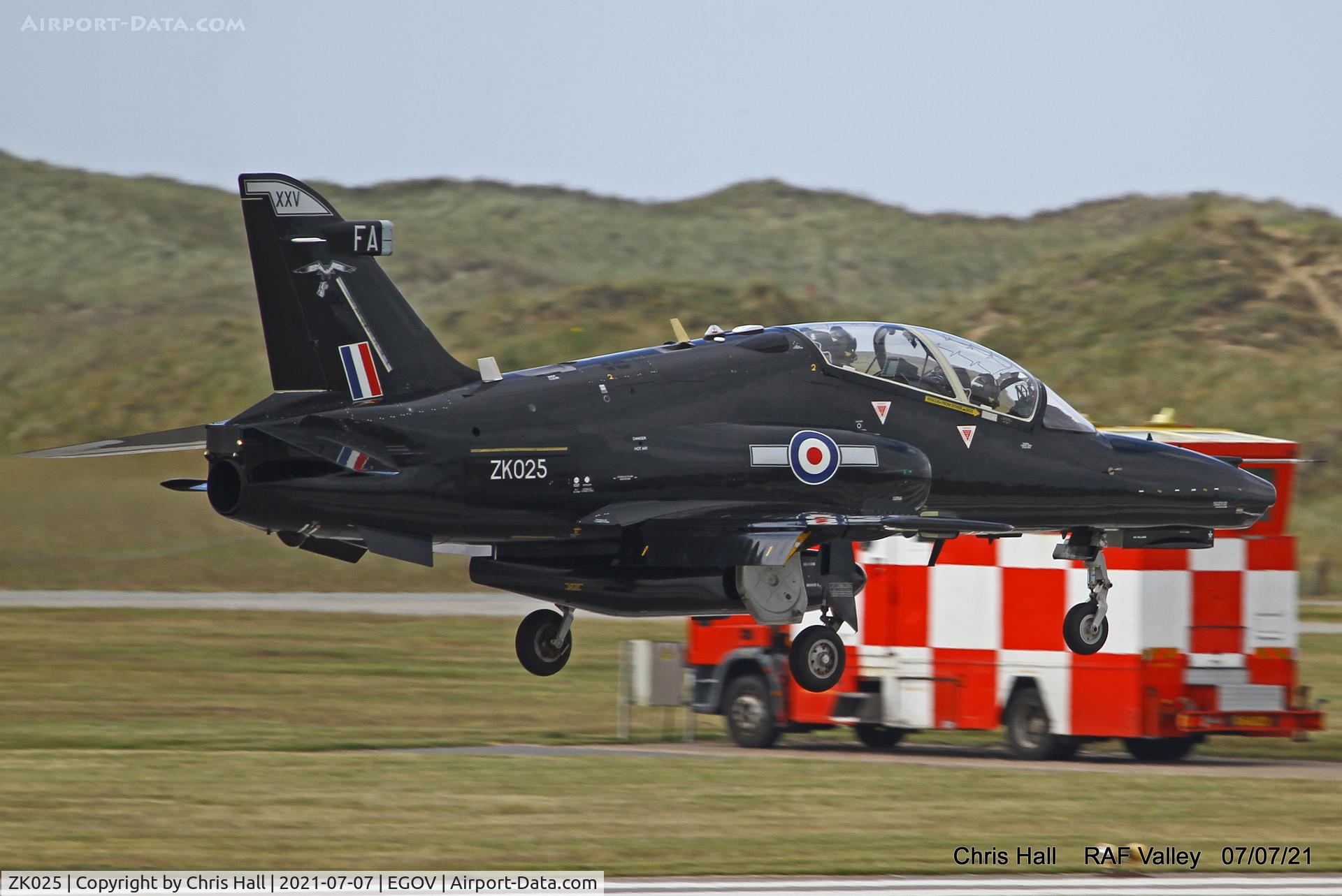 ZK025, 2009 British Aerospace Hawk T2 C/N RT016/1254, RAF Valley