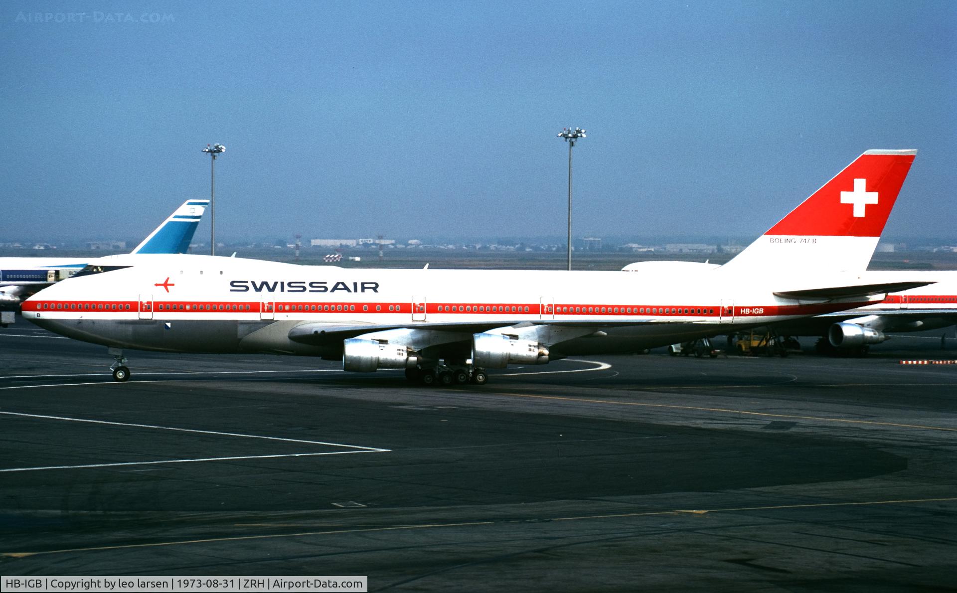 HB-IGB, 1970 Boeing 747-257B C/N 20117, Zürich September 1973