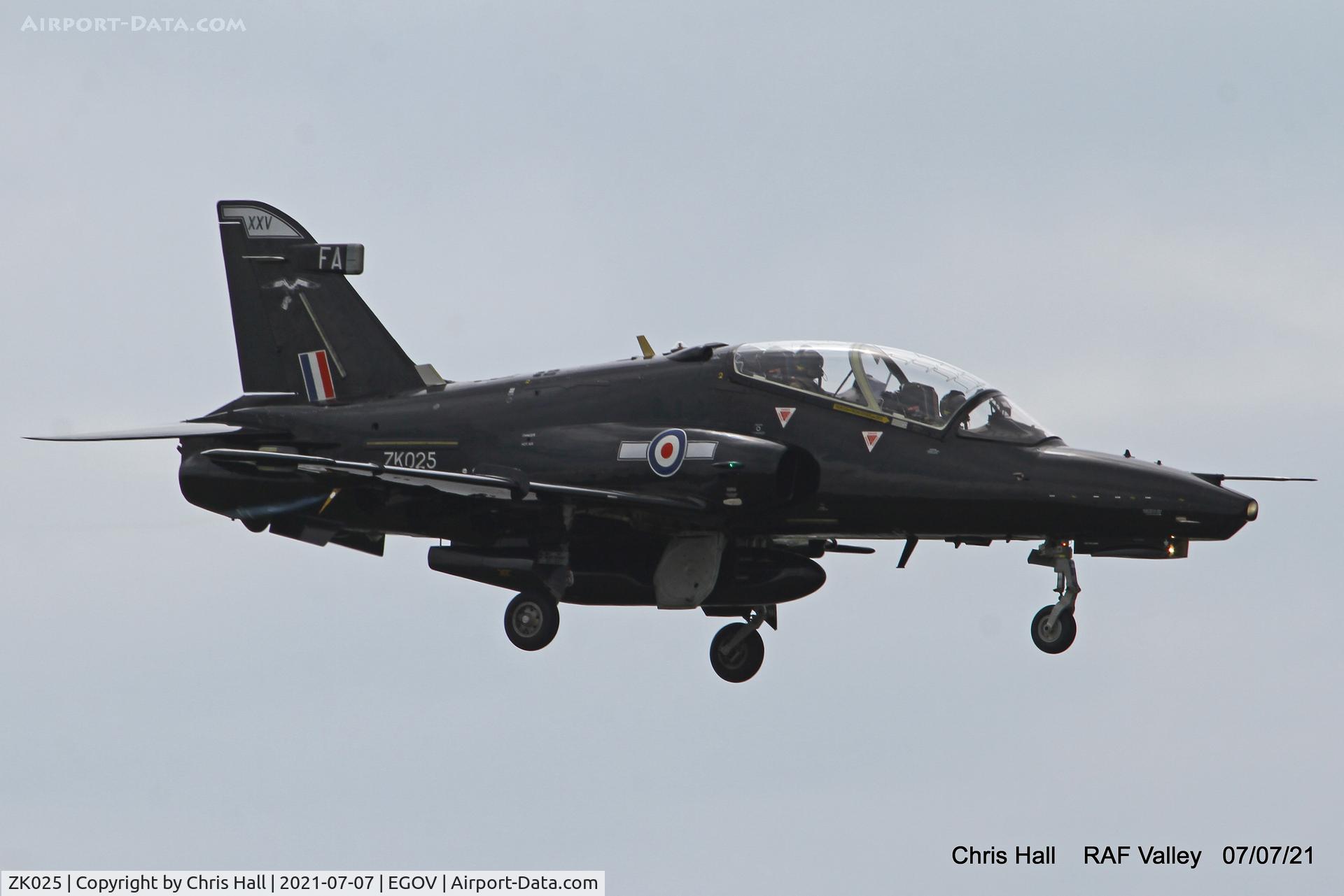 ZK025, 2009 British Aerospace Hawk T2 C/N RT016/1254, RAF Valley