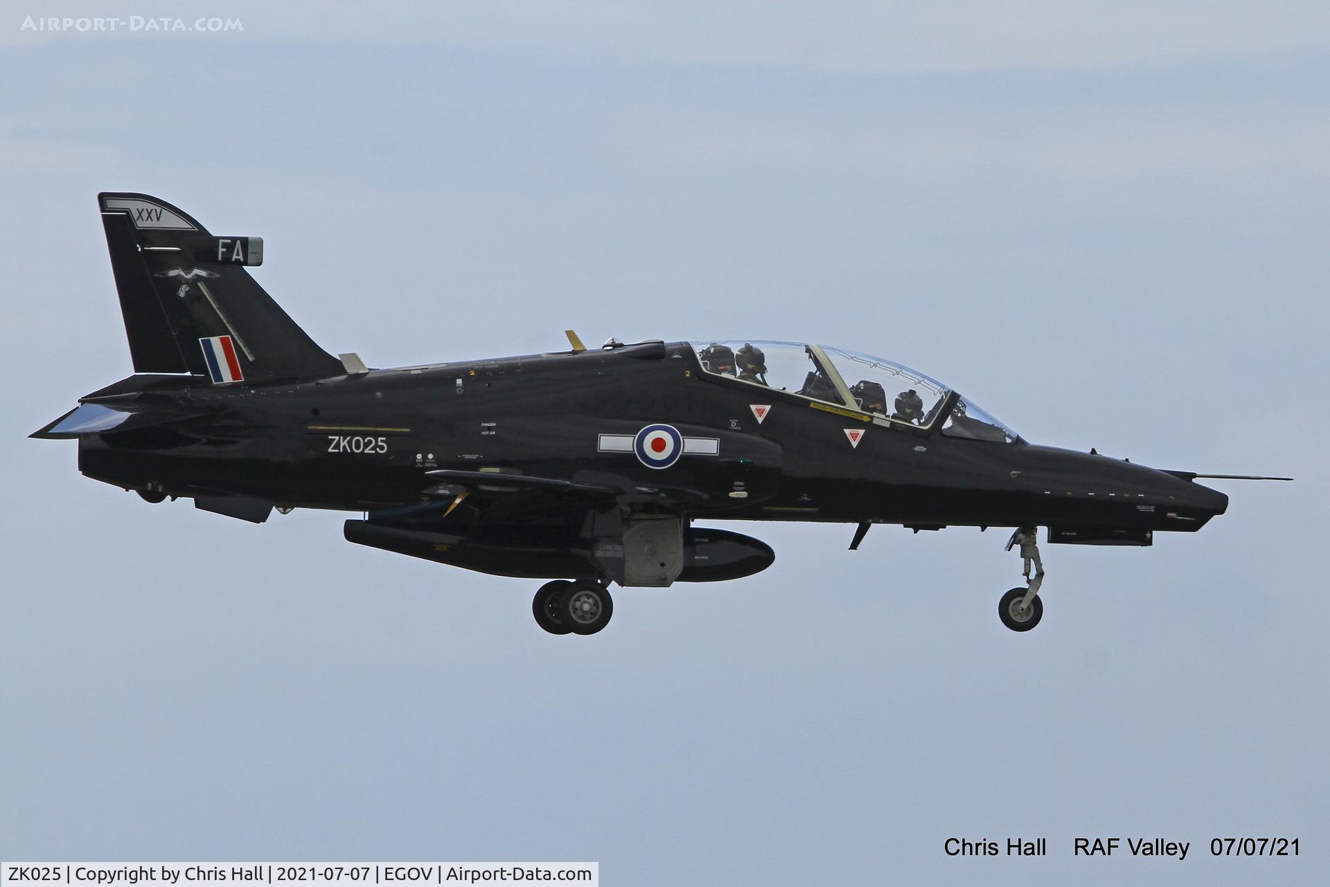 ZK025, 2009 British Aerospace Hawk T2 C/N RT016/1254, RAF Valley