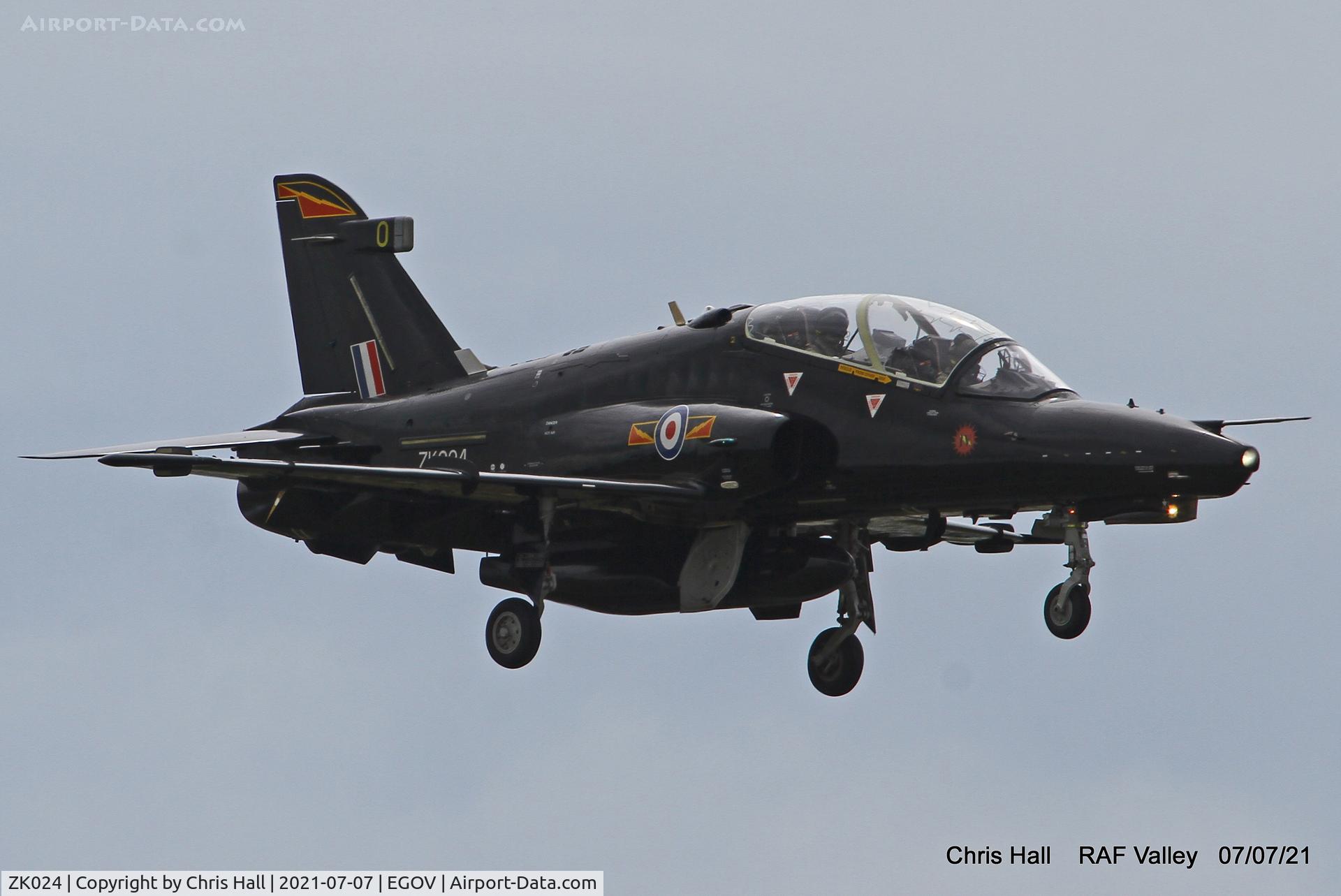 ZK024, 2009 British Aerospace Hawk T2 C/N RT015/1253, RAF Valley