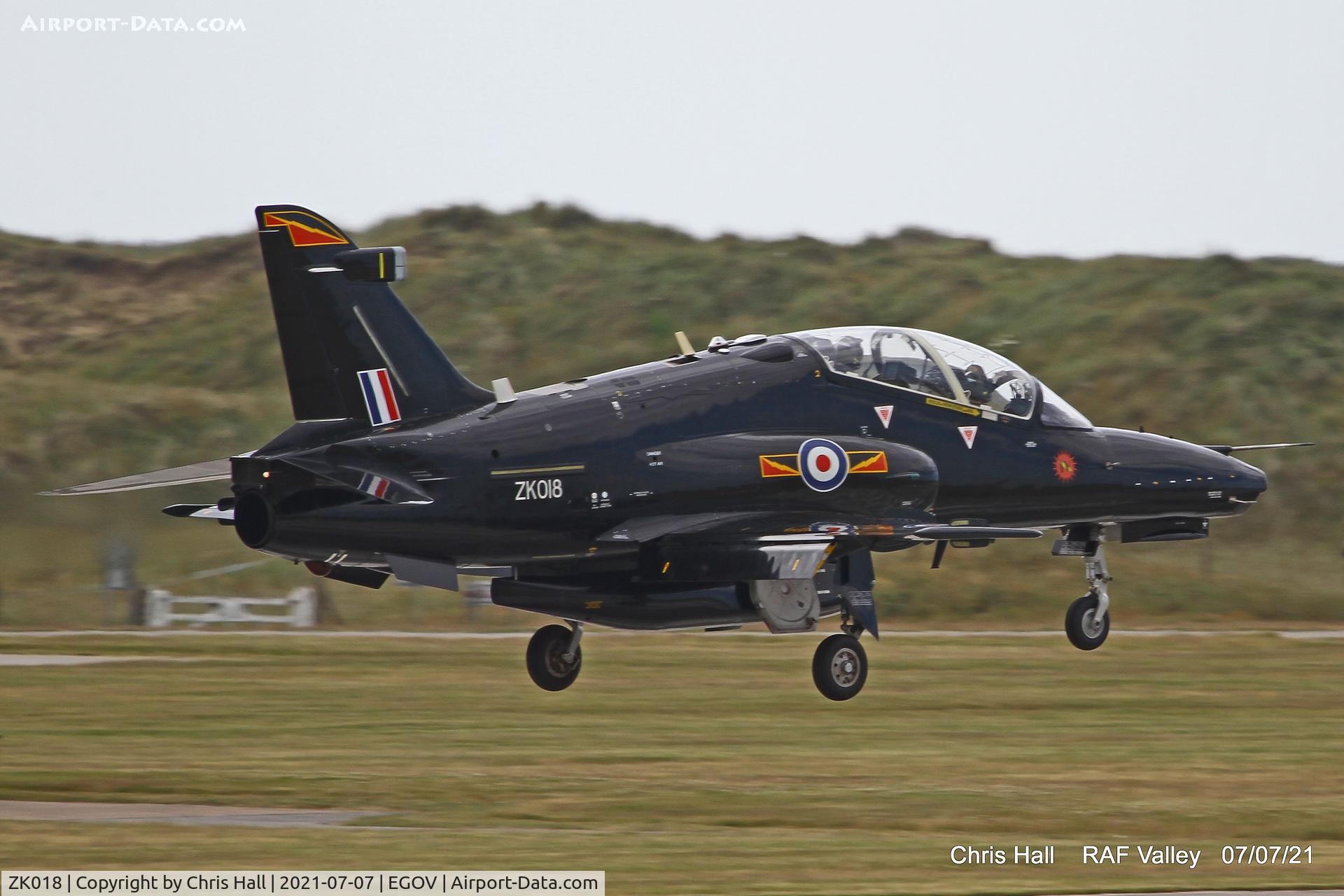ZK018, 2008 British Aerospace Hawk T2 C/N RT009/1247, Raf Valley