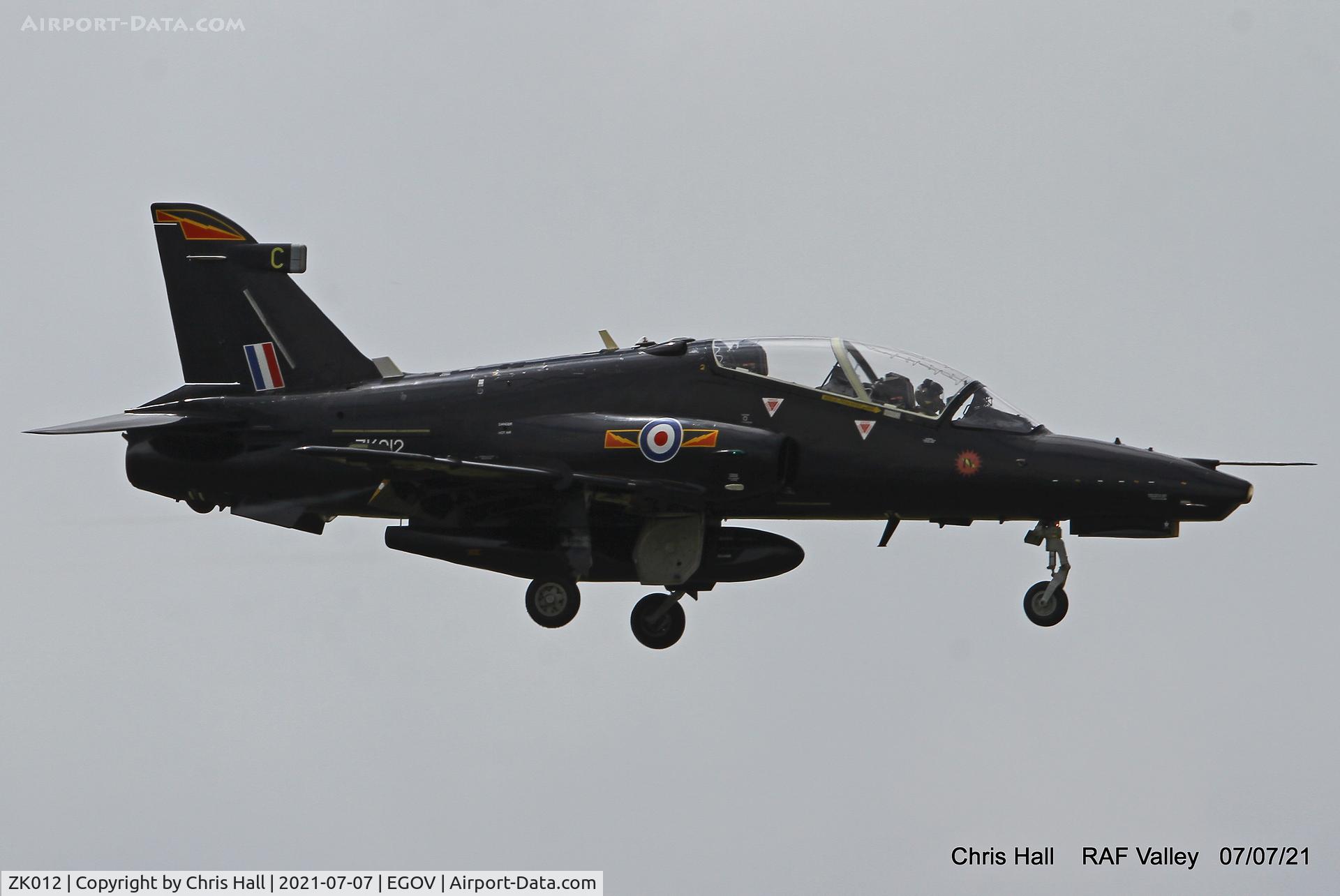ZK012, 2008 British Aerospace Hawk T2 C/N RT003/1241, Raf Valley