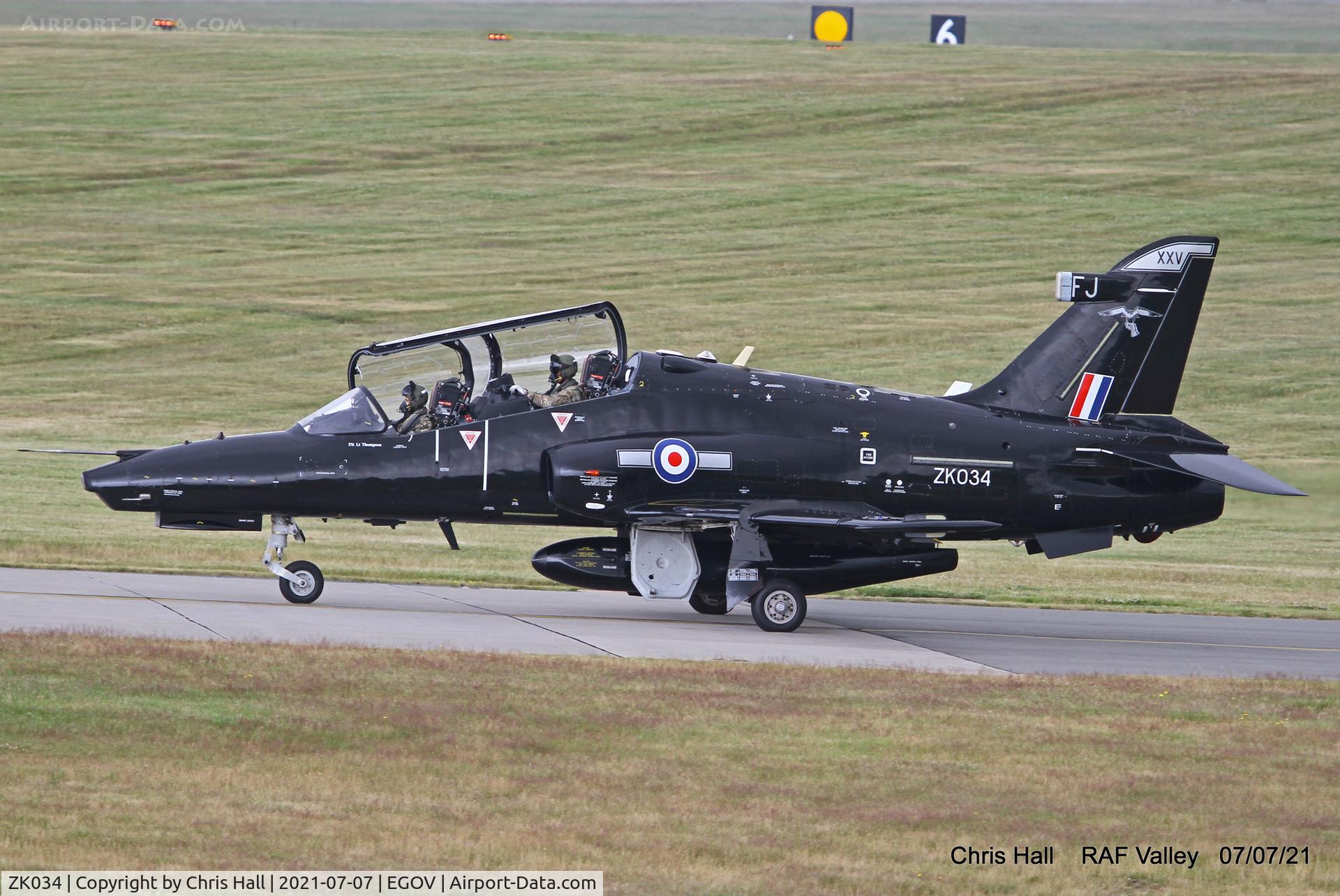 ZK034, 2010 British Aerospace Hawk T2 C/N RT025/1263, Raf Valley