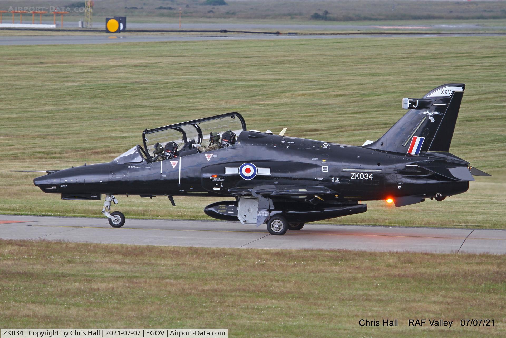 ZK034, 2010 British Aerospace Hawk T2 C/N RT025/1263, Raf Valley