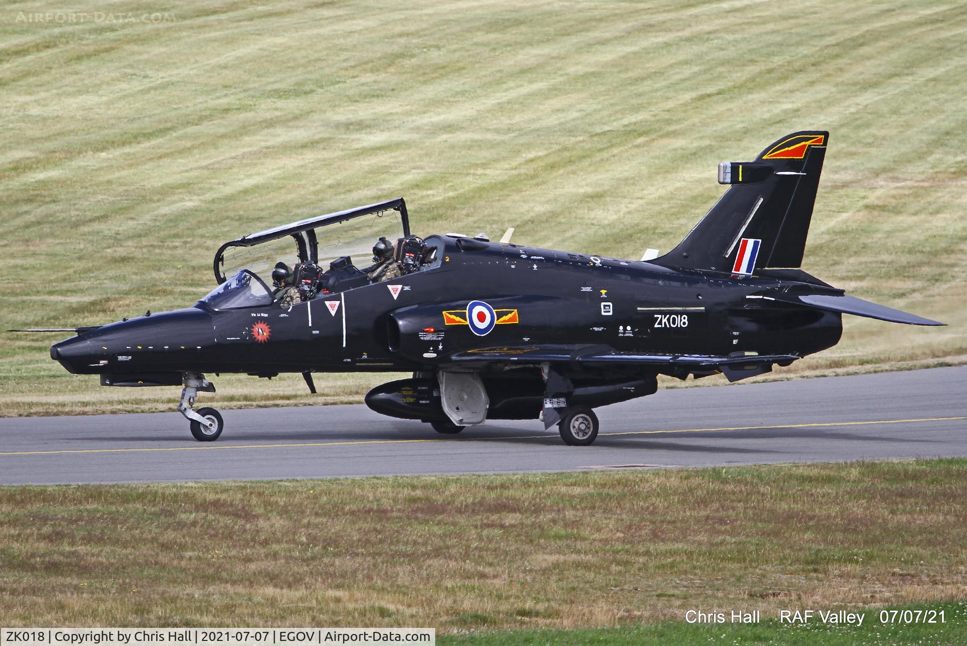ZK018, 2008 British Aerospace Hawk T2 C/N RT009/1247, RAF Valley