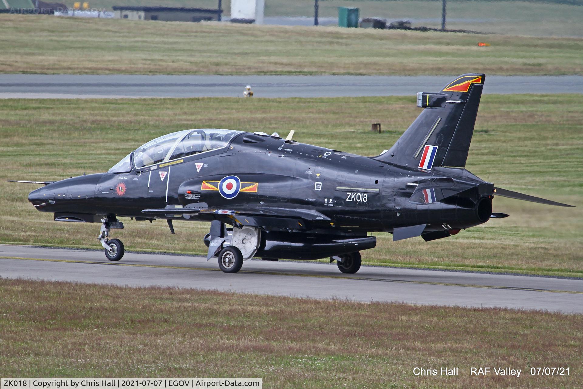ZK018, 2008 British Aerospace Hawk T2 C/N RT009/1247, RAF Valley