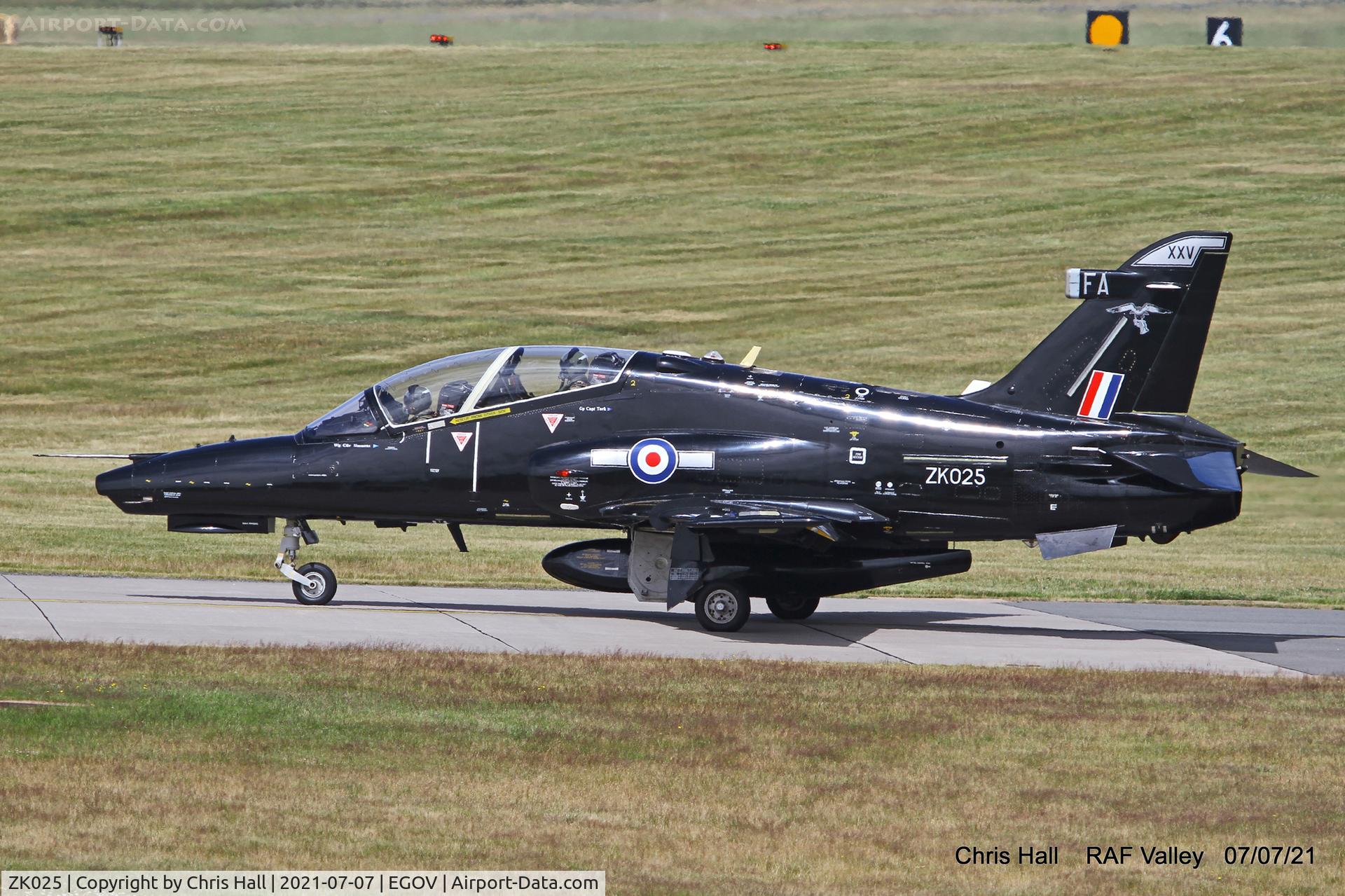 ZK025, 2009 British Aerospace Hawk T2 C/N RT016/1254, RAF Valley
