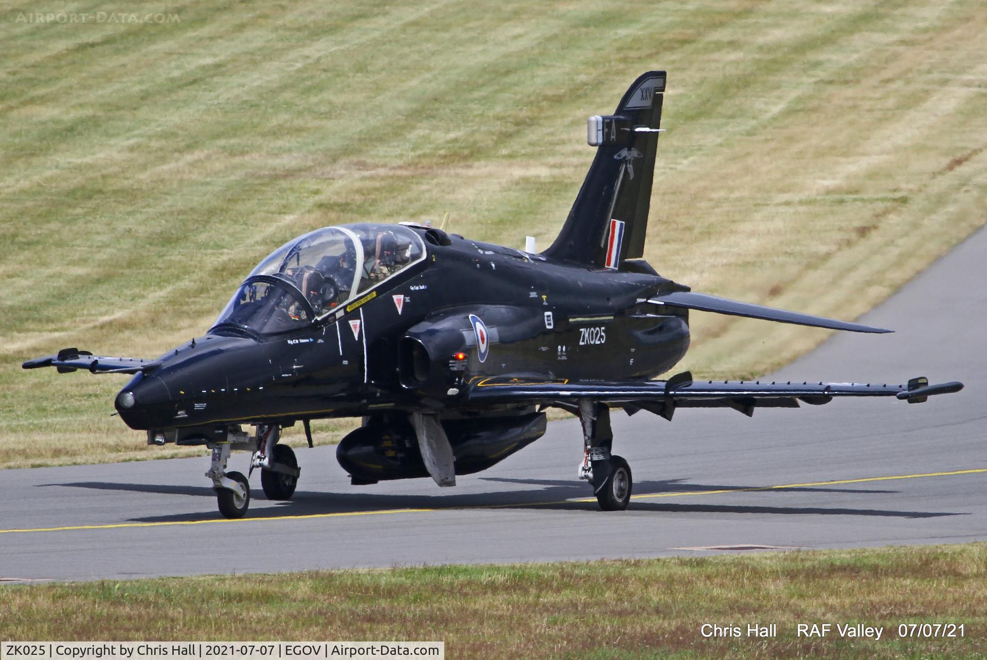 ZK025, 2009 British Aerospace Hawk T2 C/N RT016/1254, RAF Valley