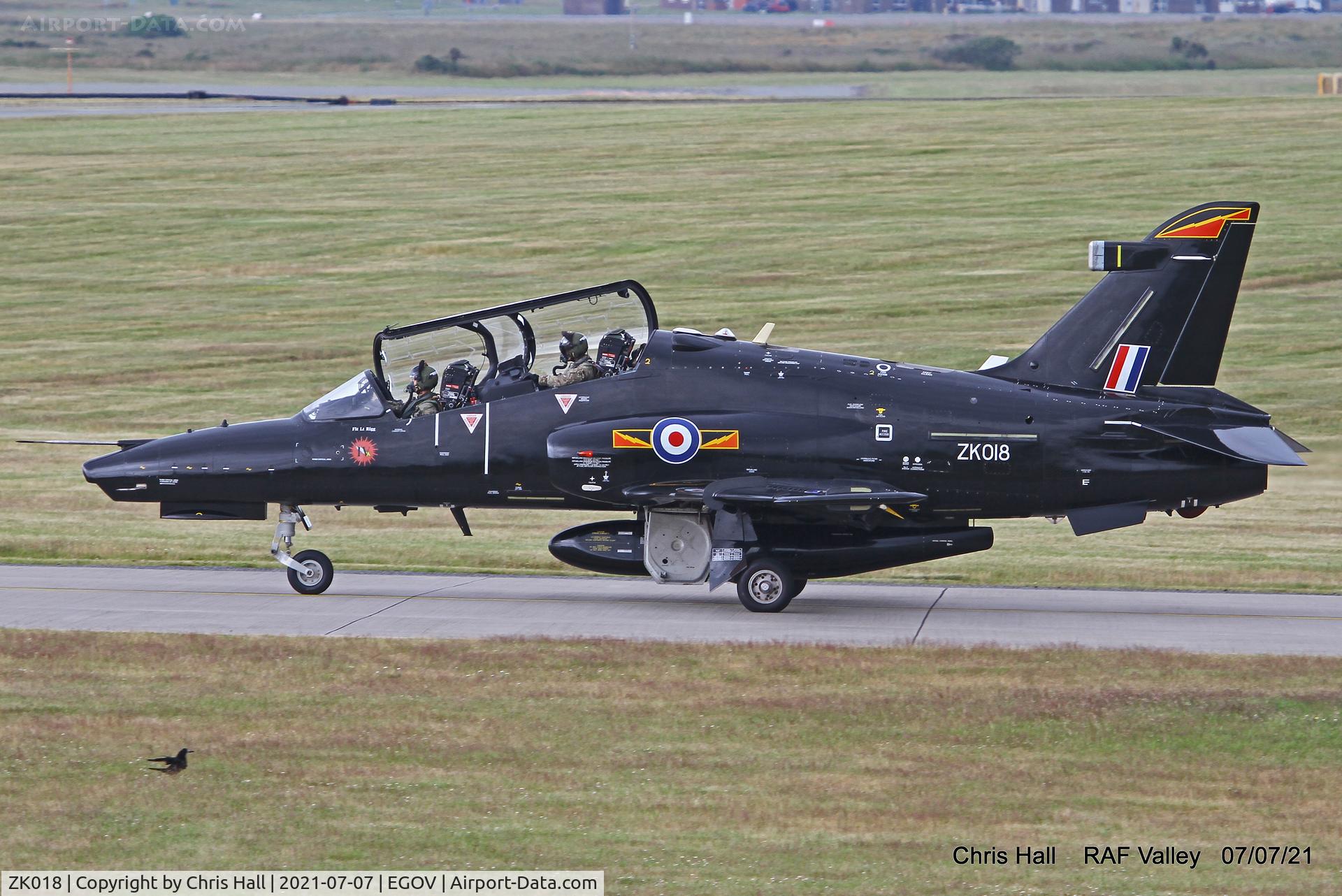 ZK018, 2008 British Aerospace Hawk T2 C/N RT009/1247, RAF Valley