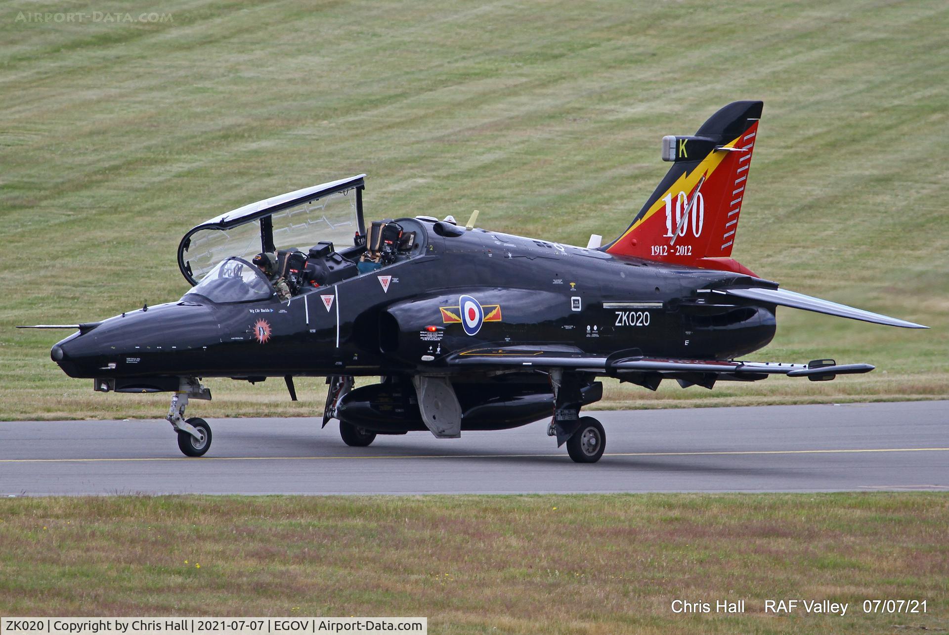 ZK020, 2009 British Aerospace Hawk T2 C/N RT011/1249, RAF Valley