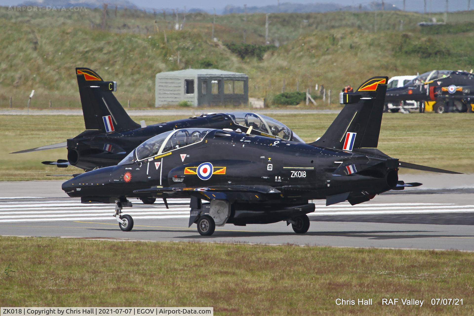 ZK018, 2008 British Aerospace Hawk T2 C/N RT009/1247, RAF Valley