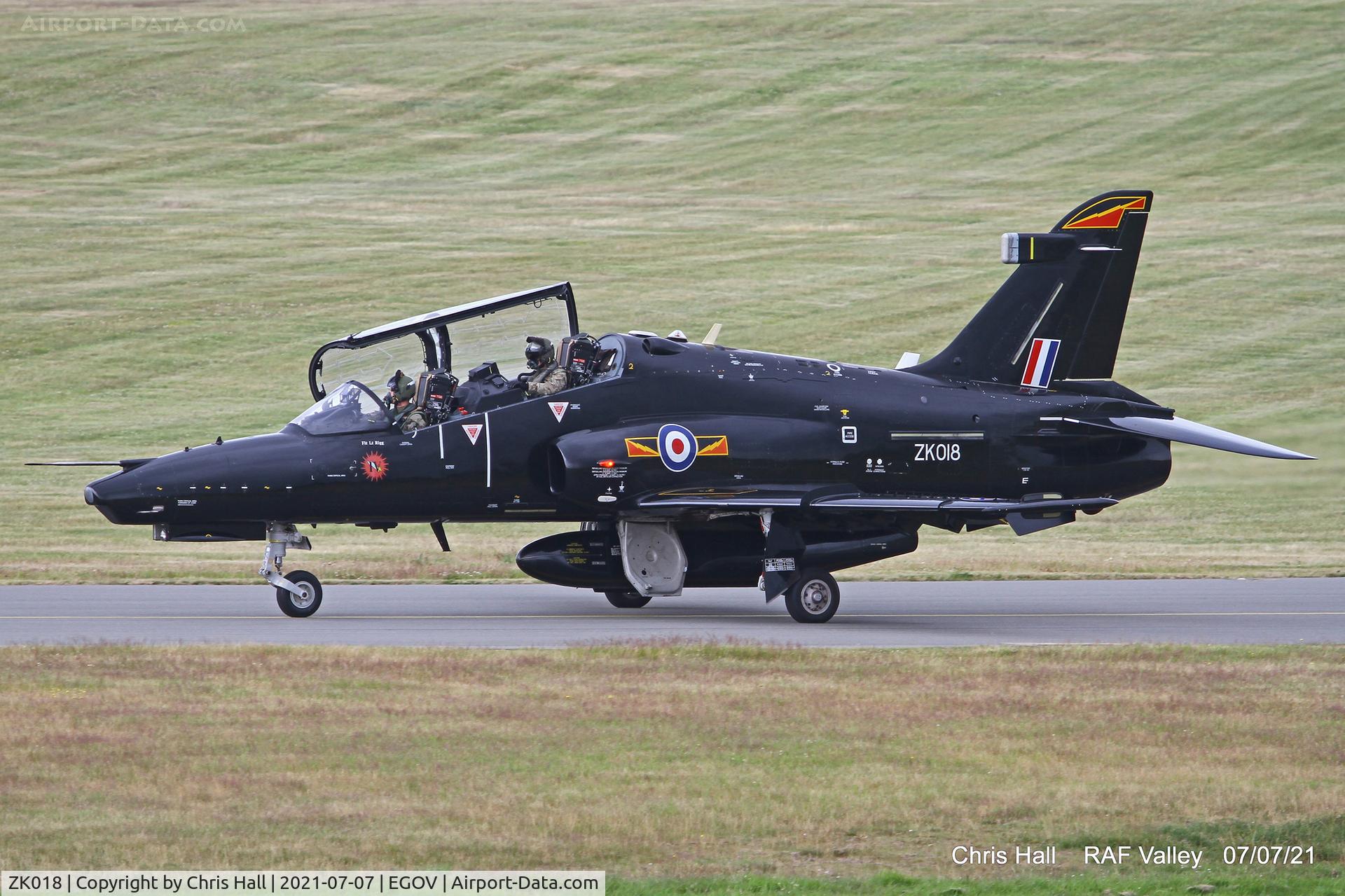 ZK018, 2008 British Aerospace Hawk T2 C/N RT009/1247, RAF Valley