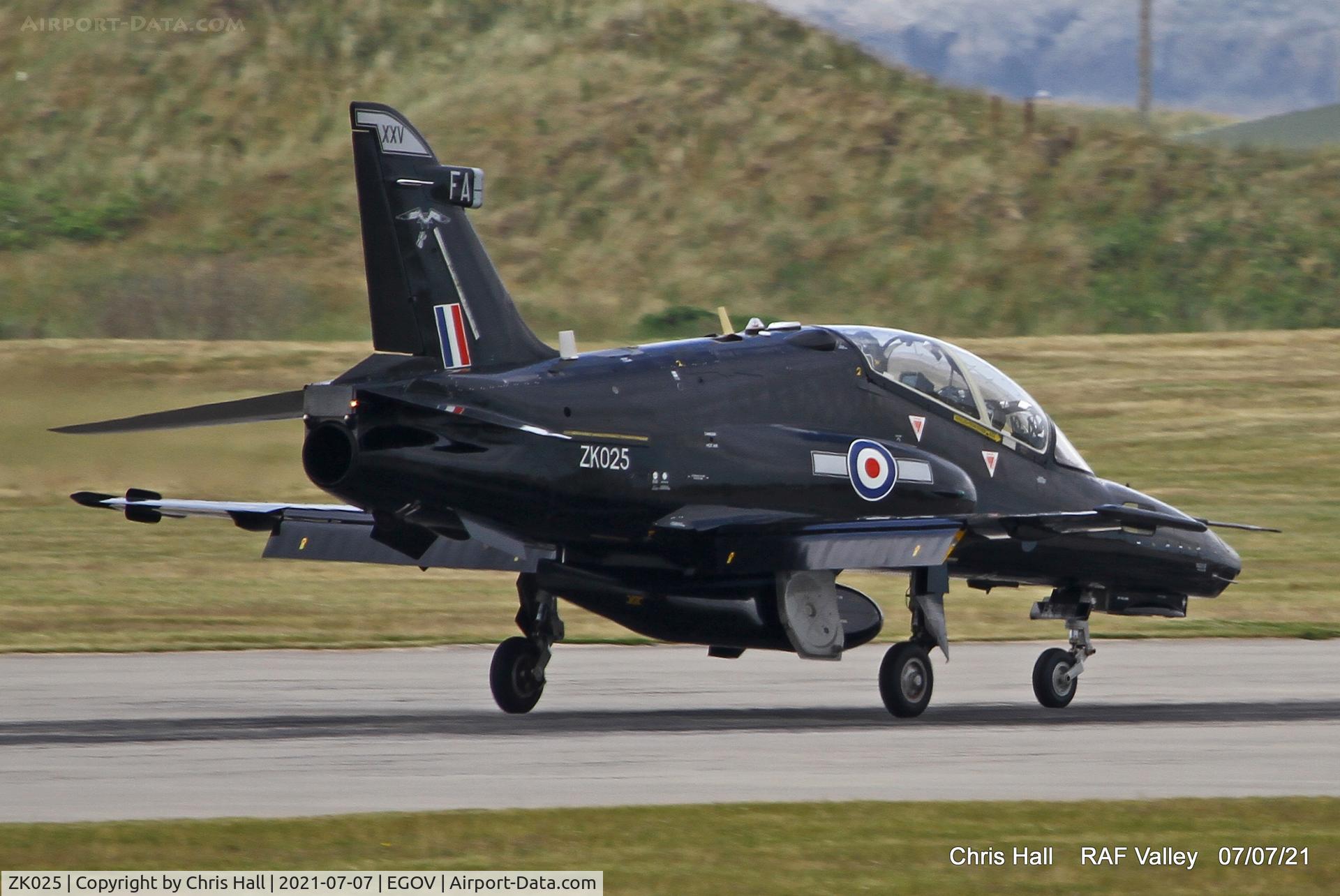 ZK025, 2009 British Aerospace Hawk T2 C/N RT016/1254, RAF Valley