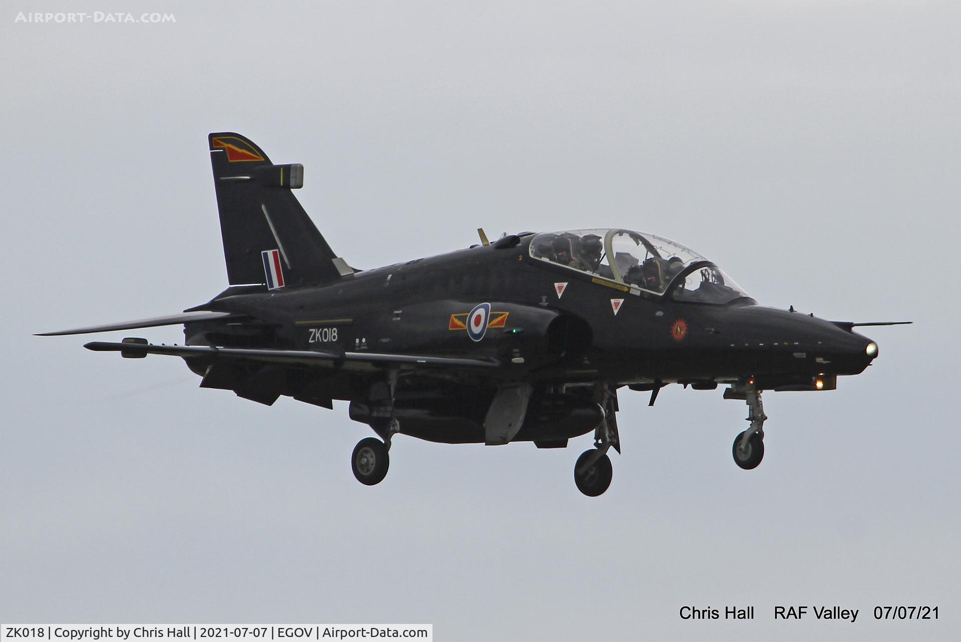 ZK018, 2008 British Aerospace Hawk T2 C/N RT009/1247, RAF Valley