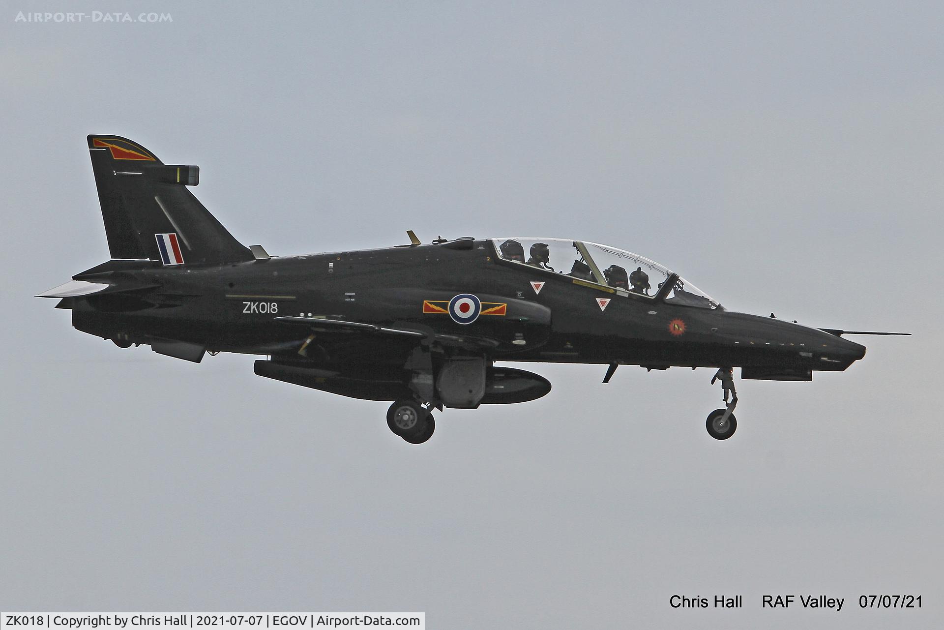 ZK018, 2008 British Aerospace Hawk T2 C/N RT009/1247, RAF Valley