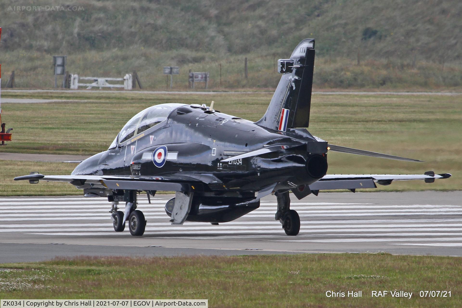 ZK034, 2010 British Aerospace Hawk T2 C/N RT025/1263, RAF Valley